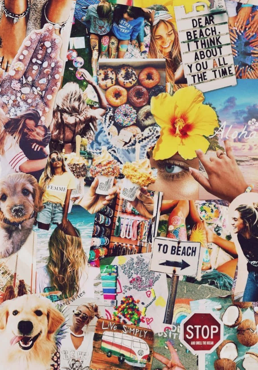 Beach Collage Hot Summer Mood