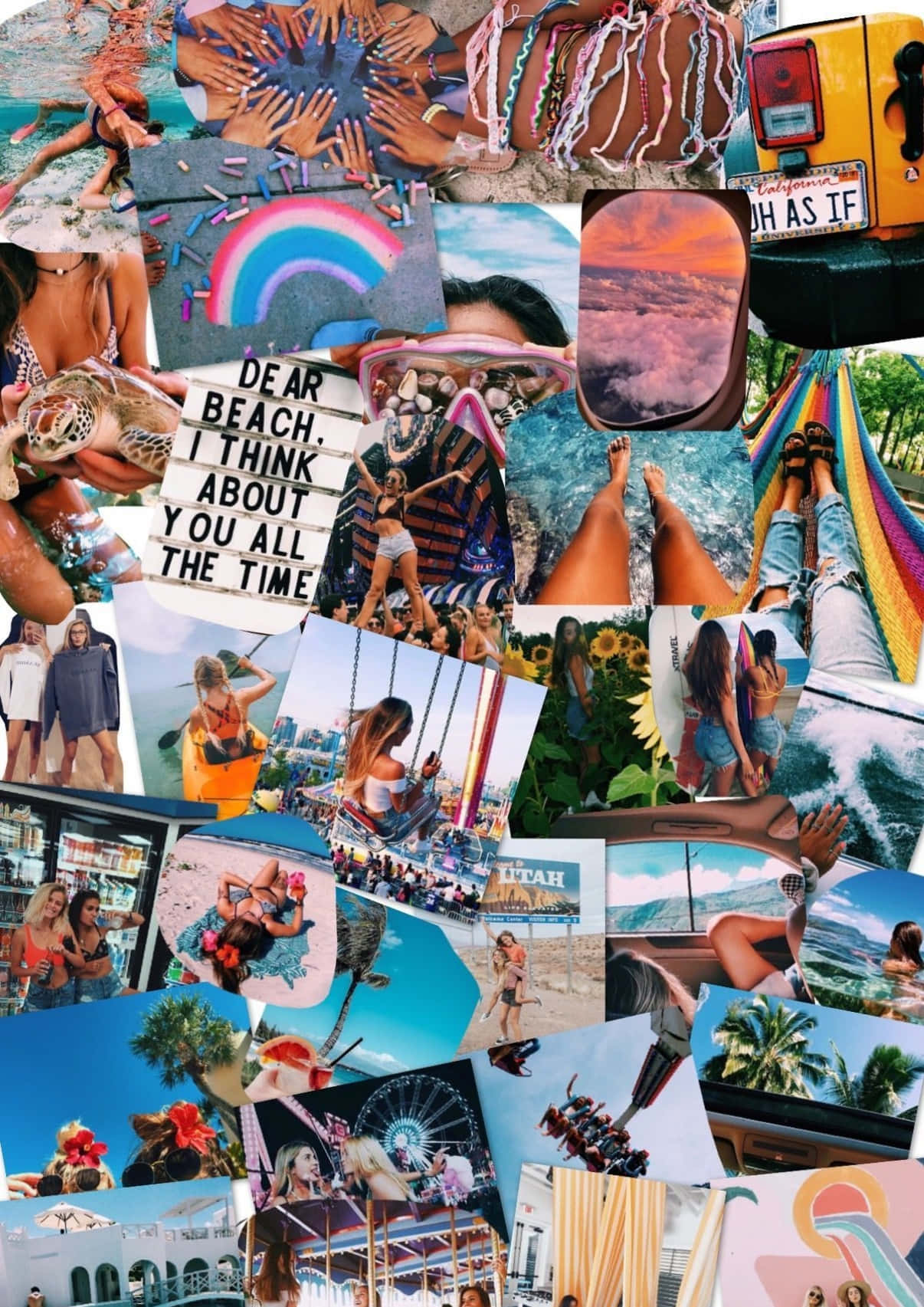 Beach Collage Of Summer Memories