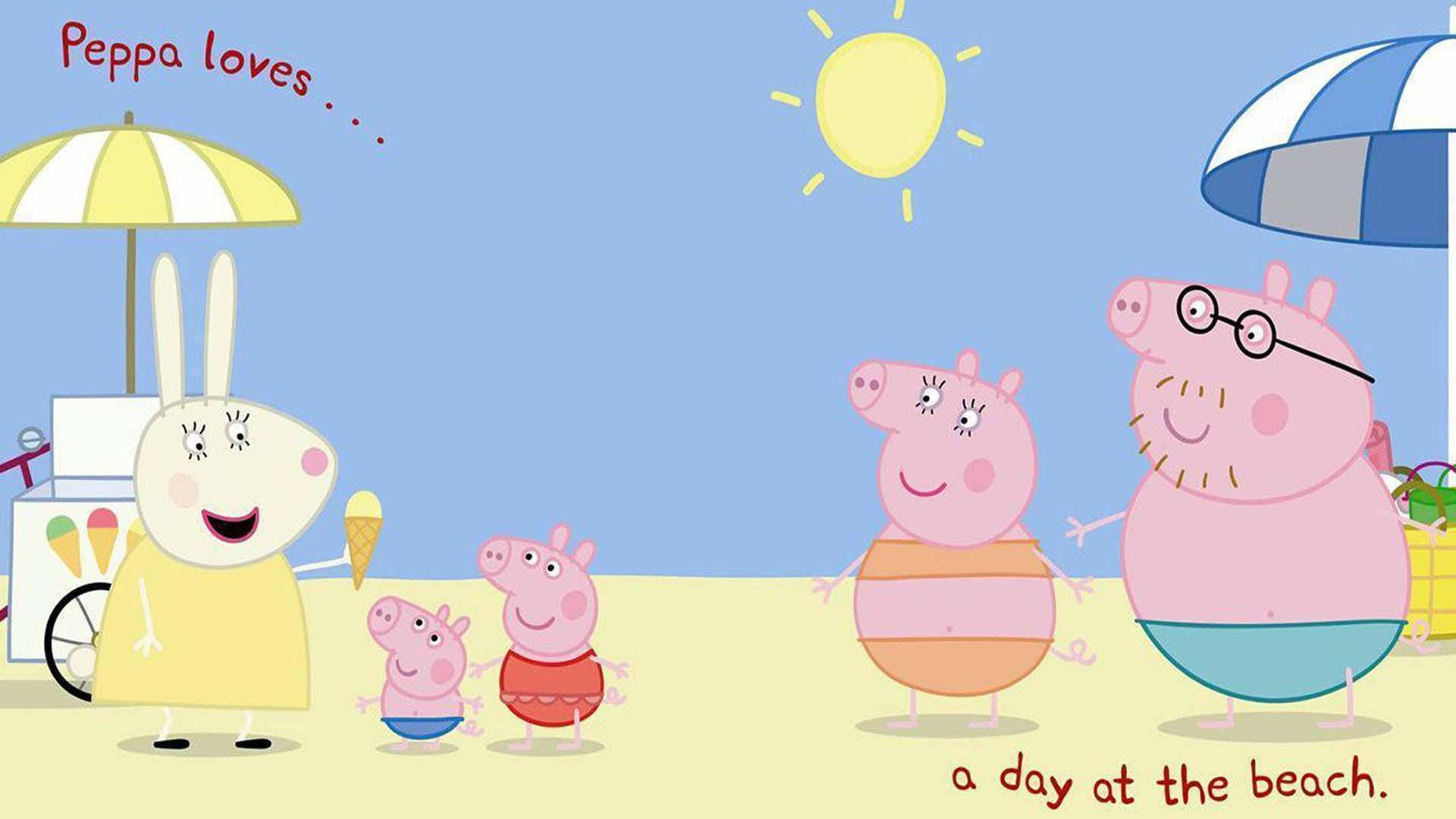 Beach Day Peppa Pig Ipad Background