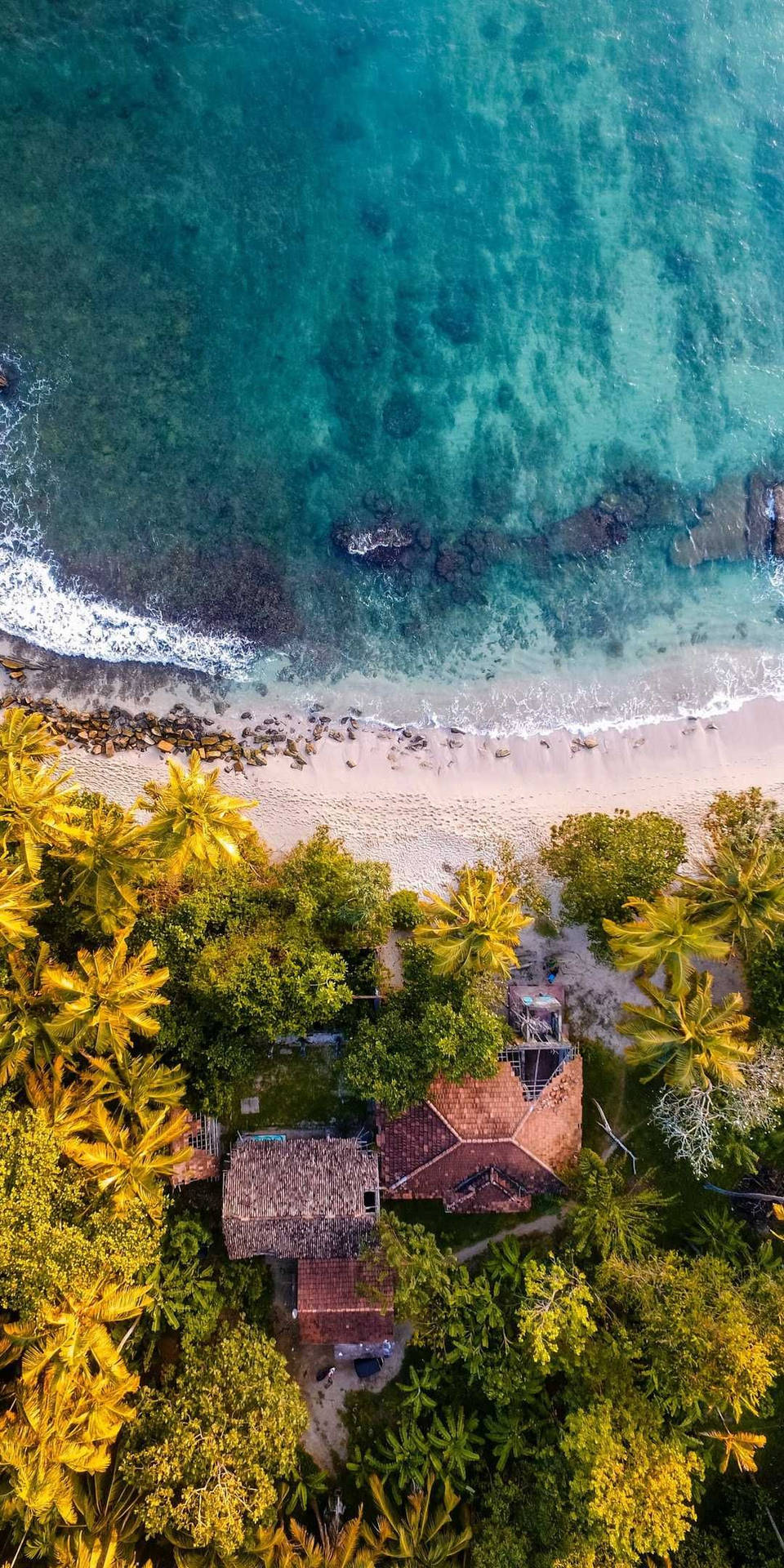 Beach House Aerial View Background