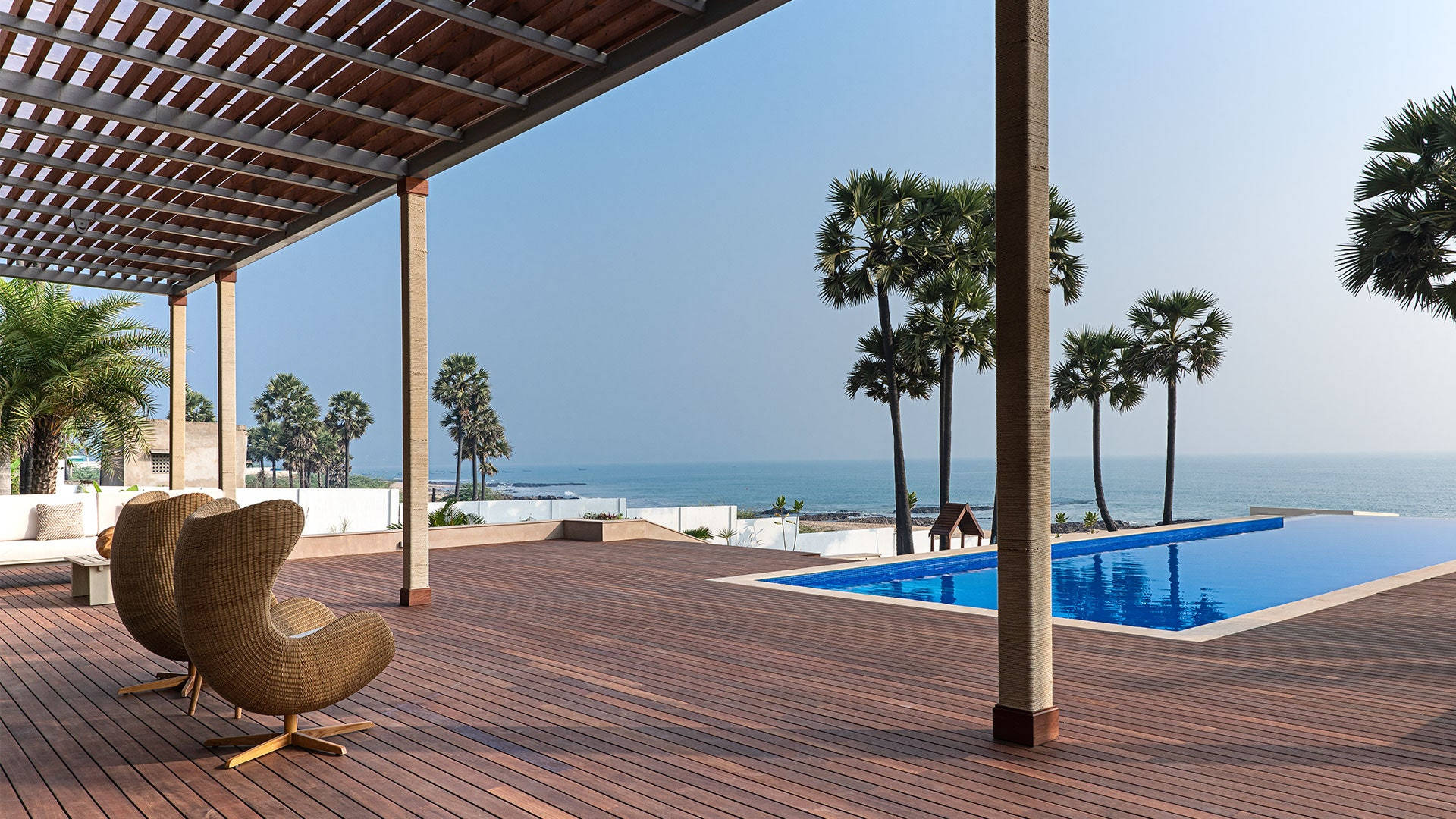 Beach House Modern Design India Background