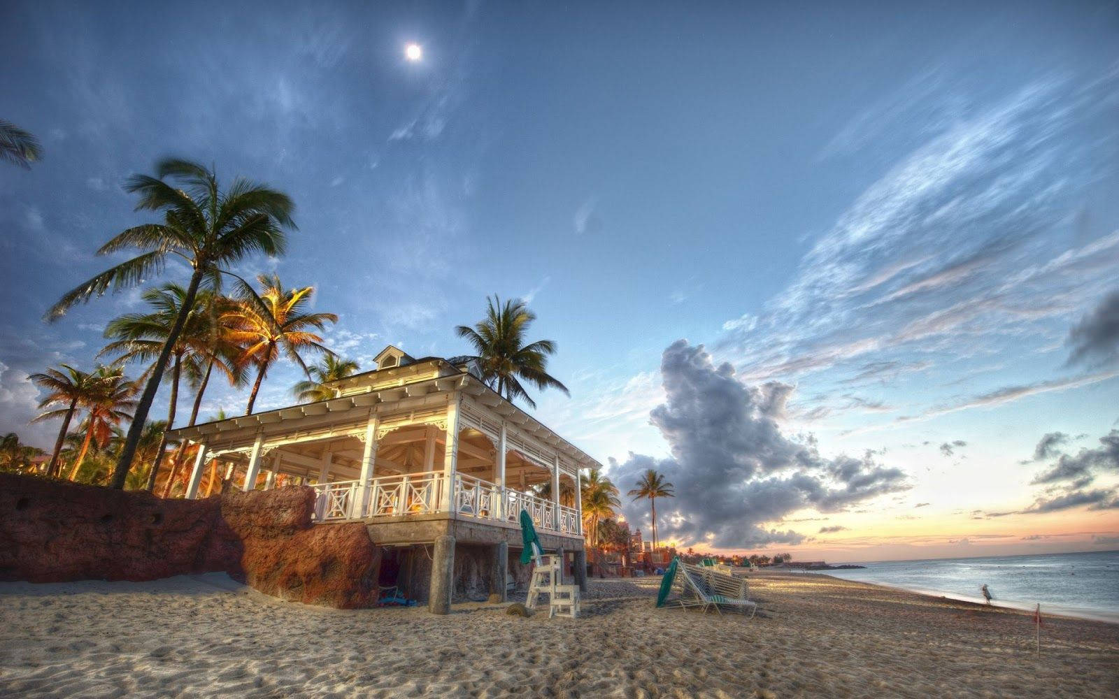 Beach House Villa Bahamas Background