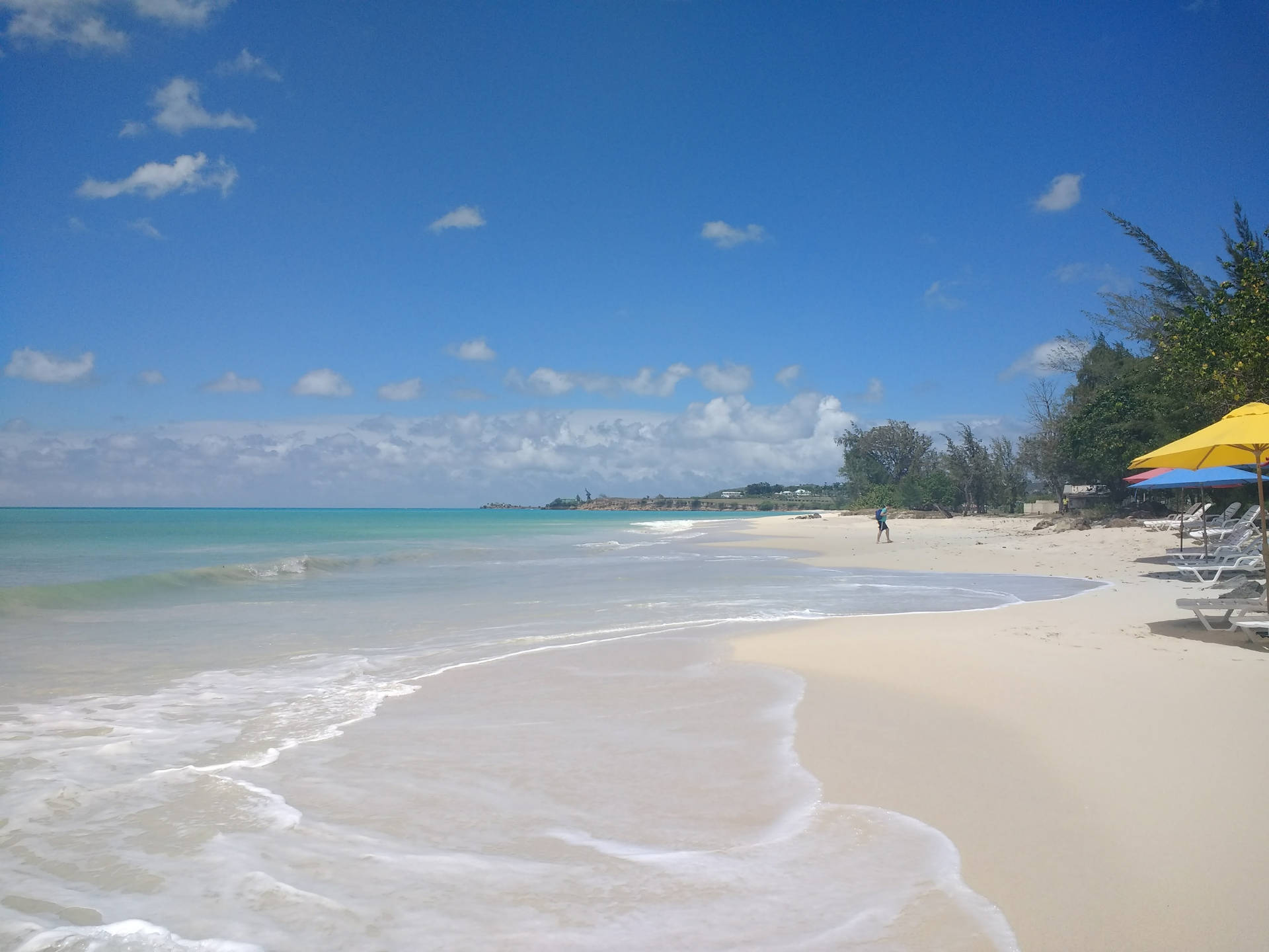 Beach In Antigua And Barbuda Background