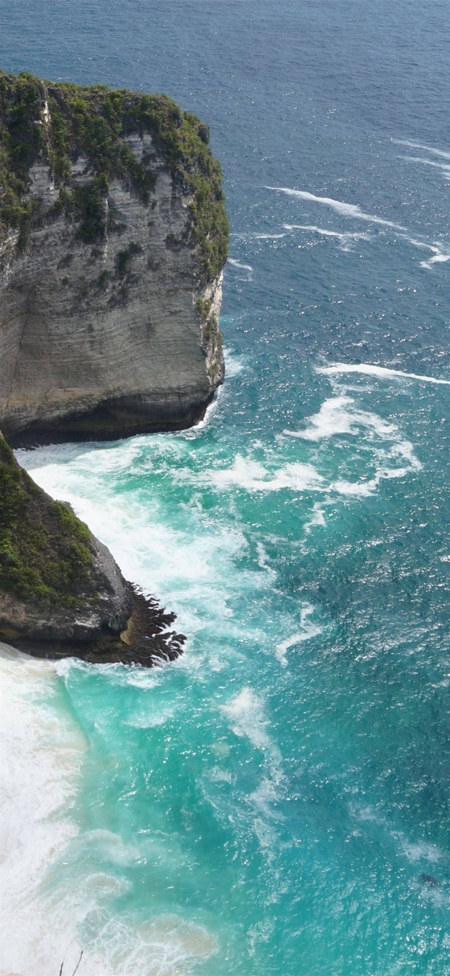 Beach Island Bali Aesthetic Waves Background