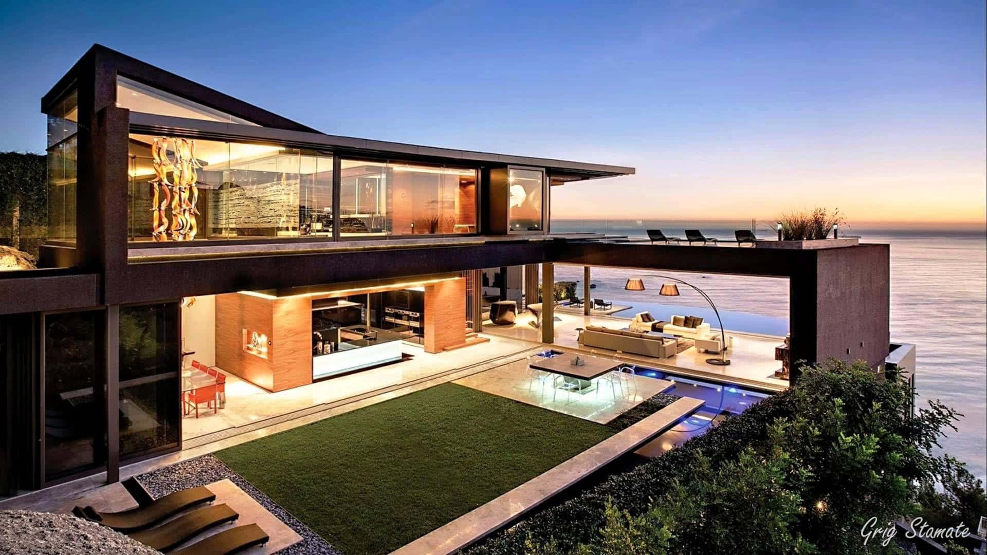 Beach Mansion Designed By Saota Homes Background