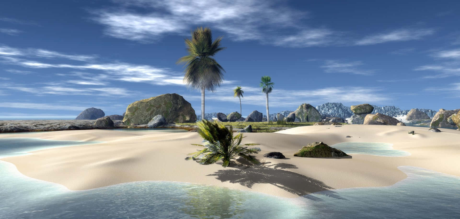 Beach Nature Scenes Background