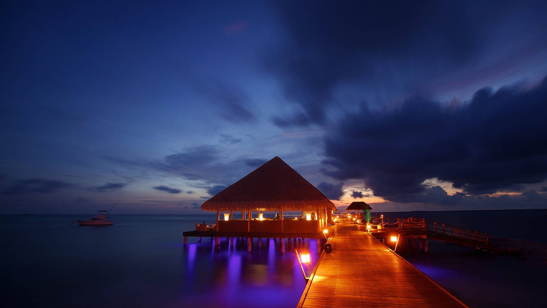 Beach Night At Maldives