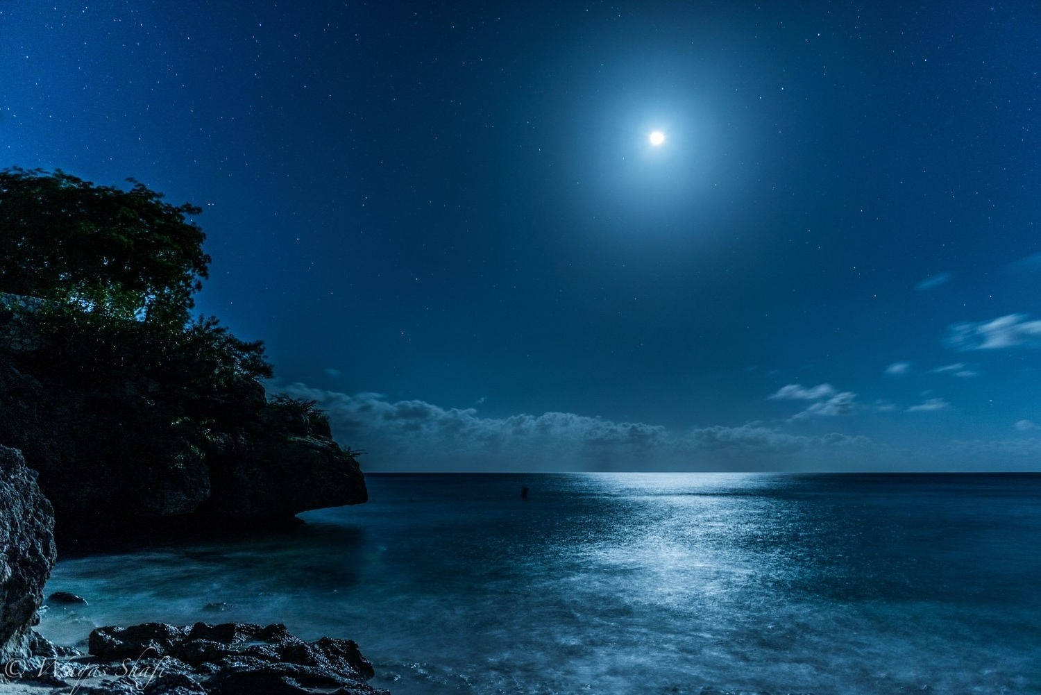 Beach Night At The Carribbean Sea