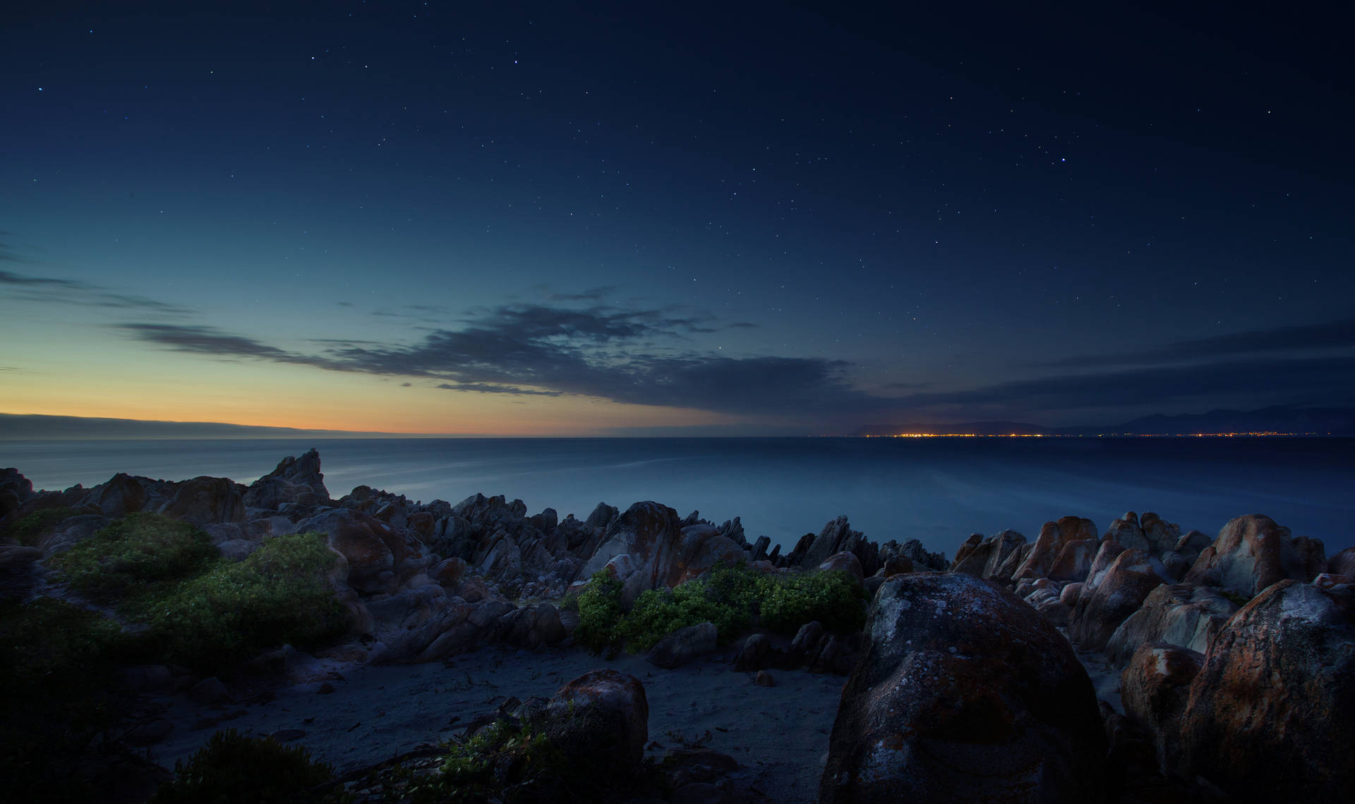 Beach Night Hd Moutain View Background