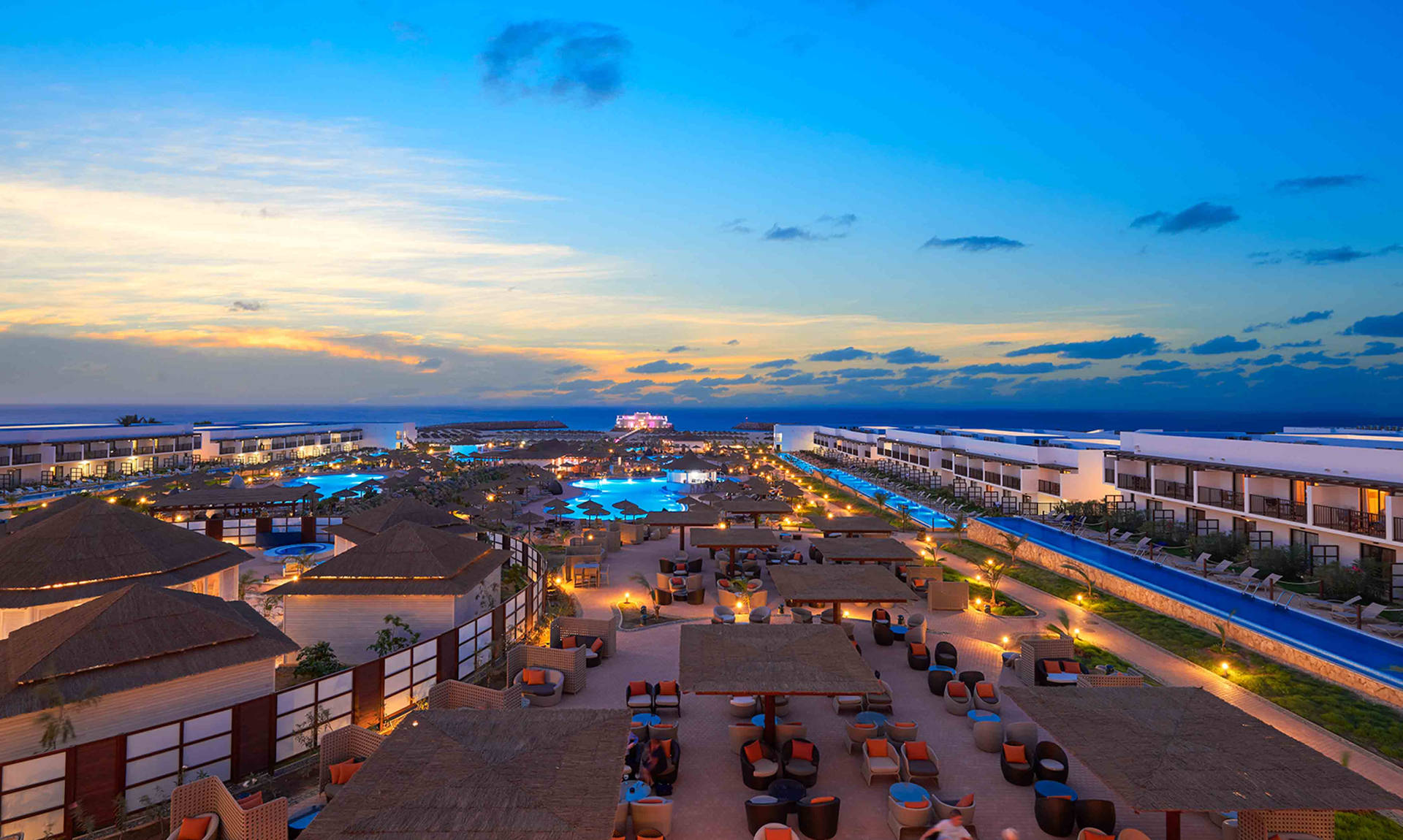 Beach Resort In Cape Verde Background