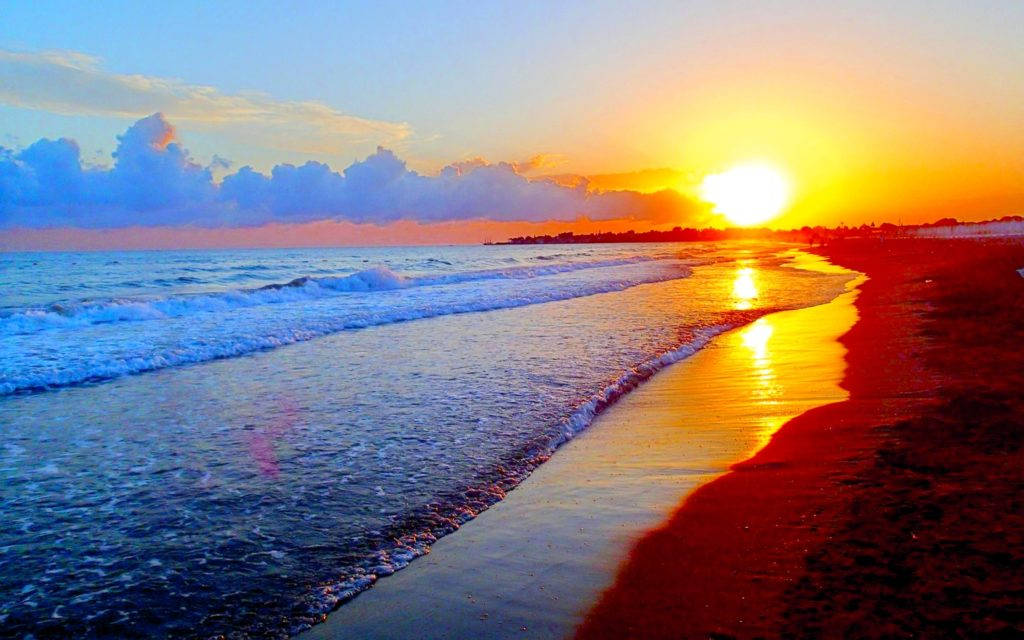 Beach Sunrise Summer Desktop Background