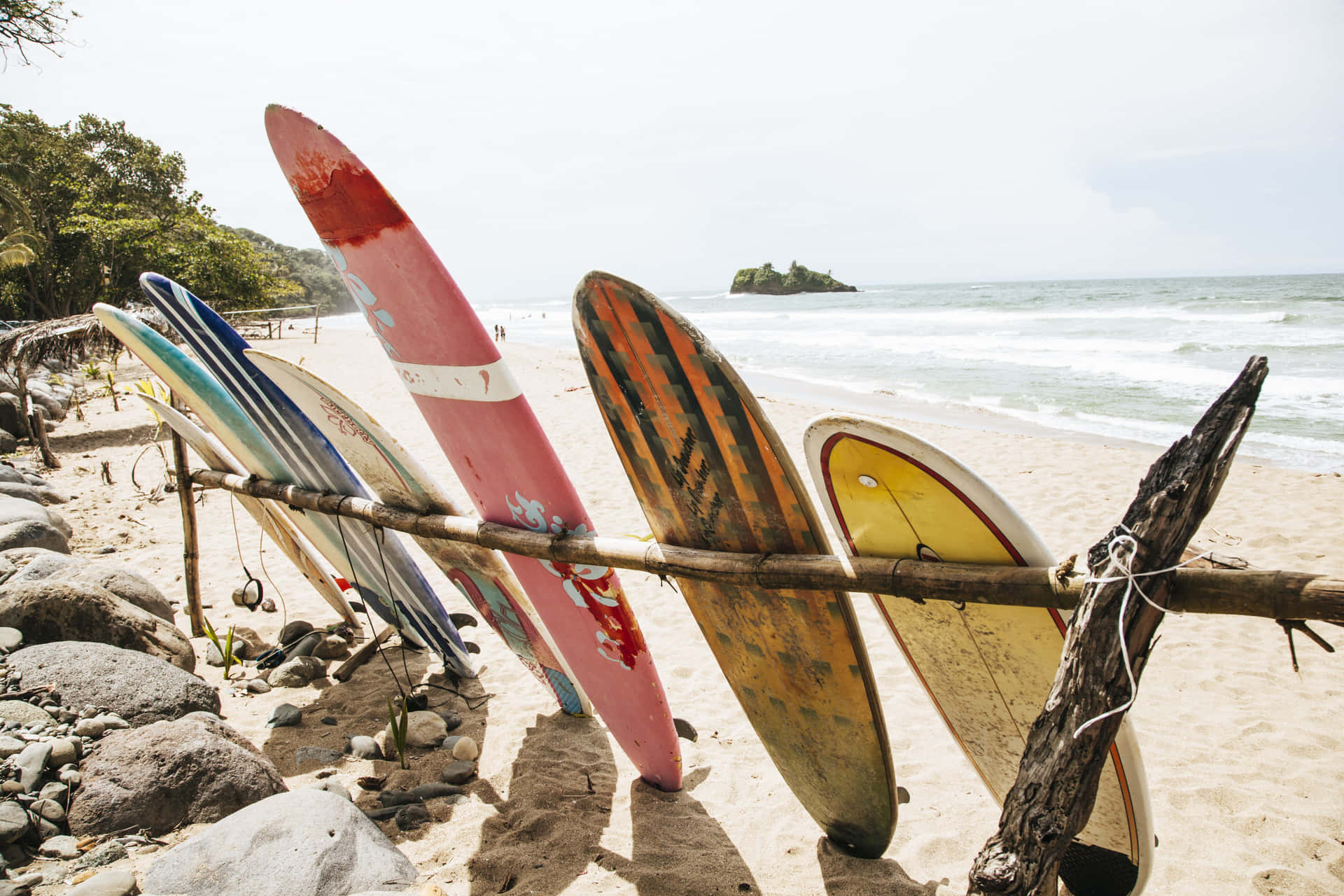 Beach Surfboards Background