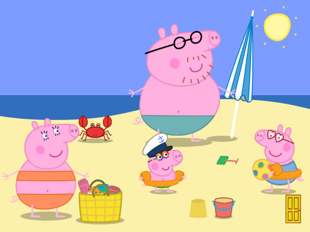 Beach Trip Peppa Pig Ipad Background
