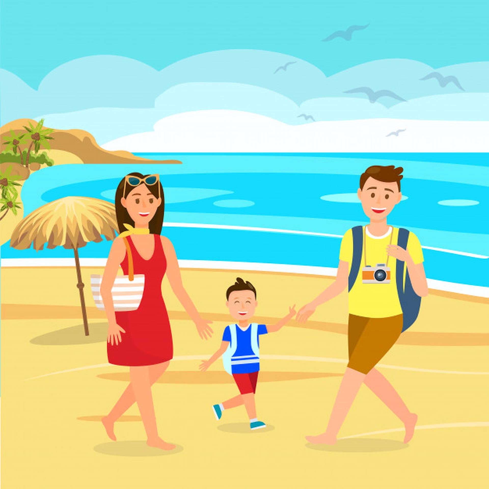 Beach Vacation Colorful Graphic