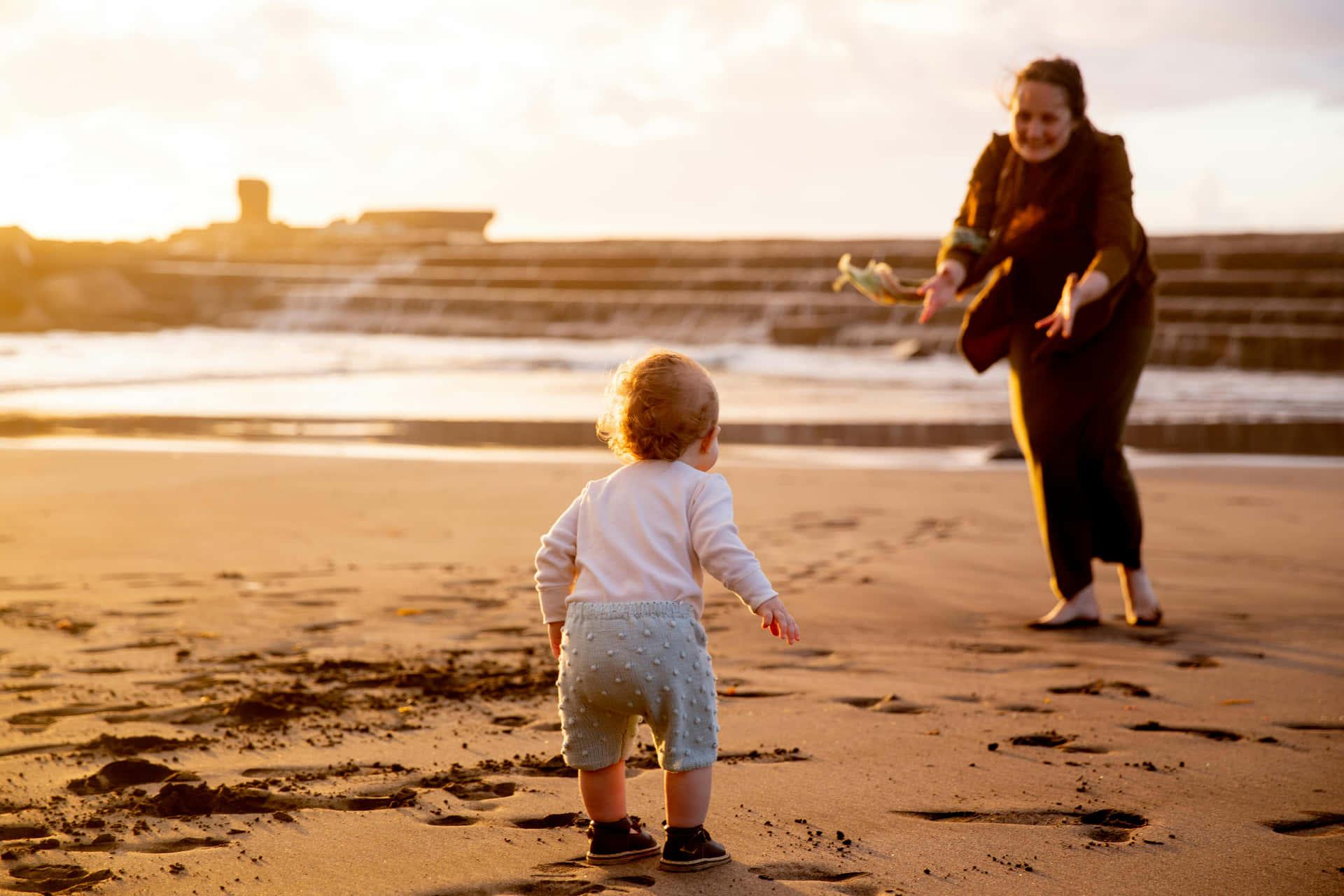 Beachside Baby First Steps Background