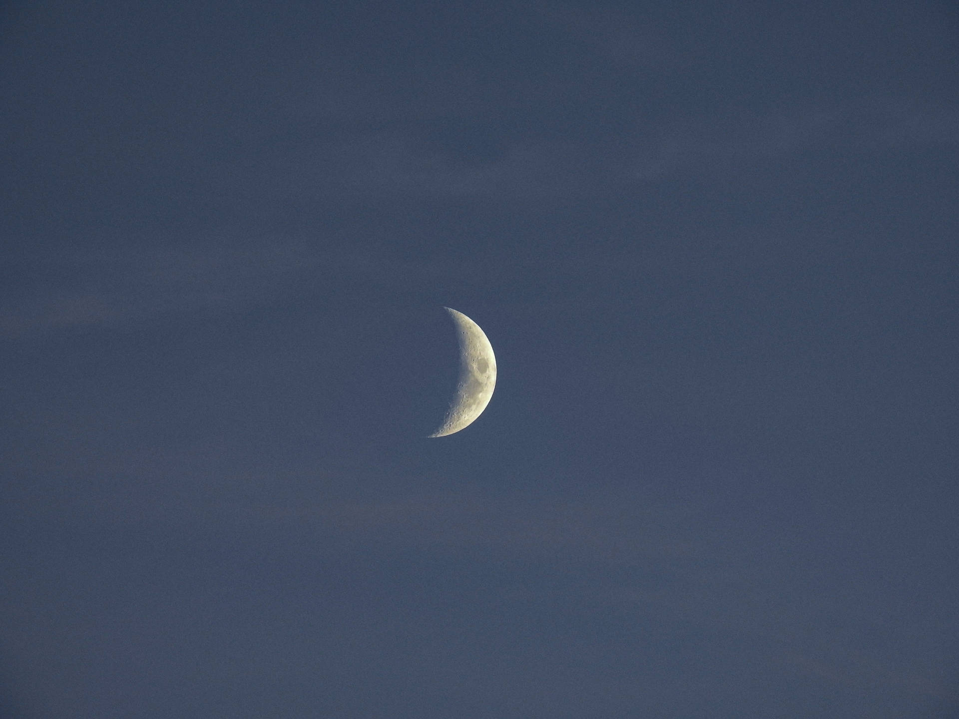 Beaming Crescent Moon Desktop Background