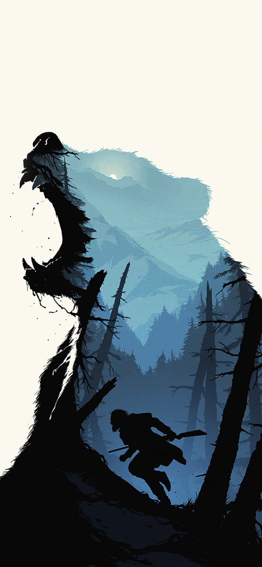 Bear Forest Illusion Artwork Background