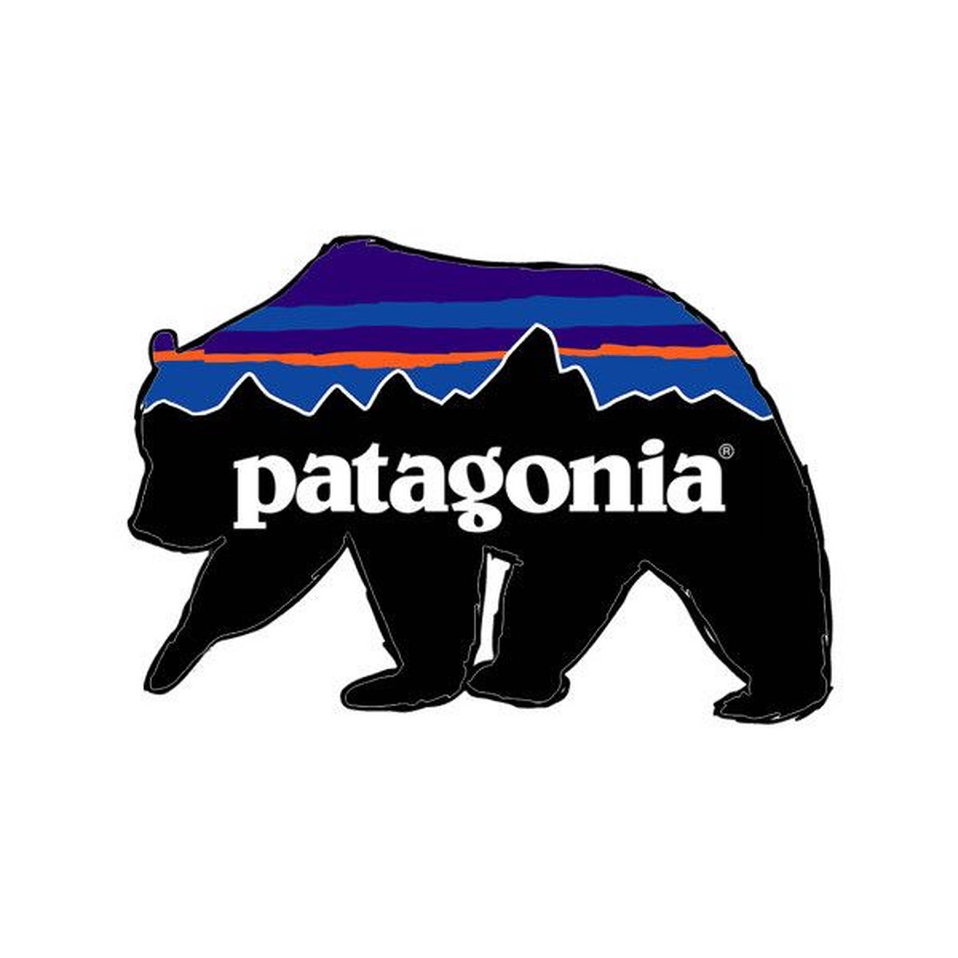 Bear Silhouette With Patagonia Logo