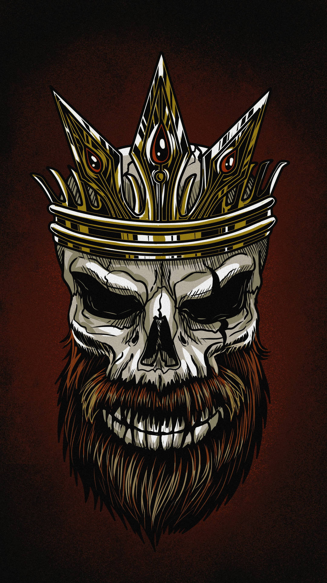 Beard Skull King Iphone Background