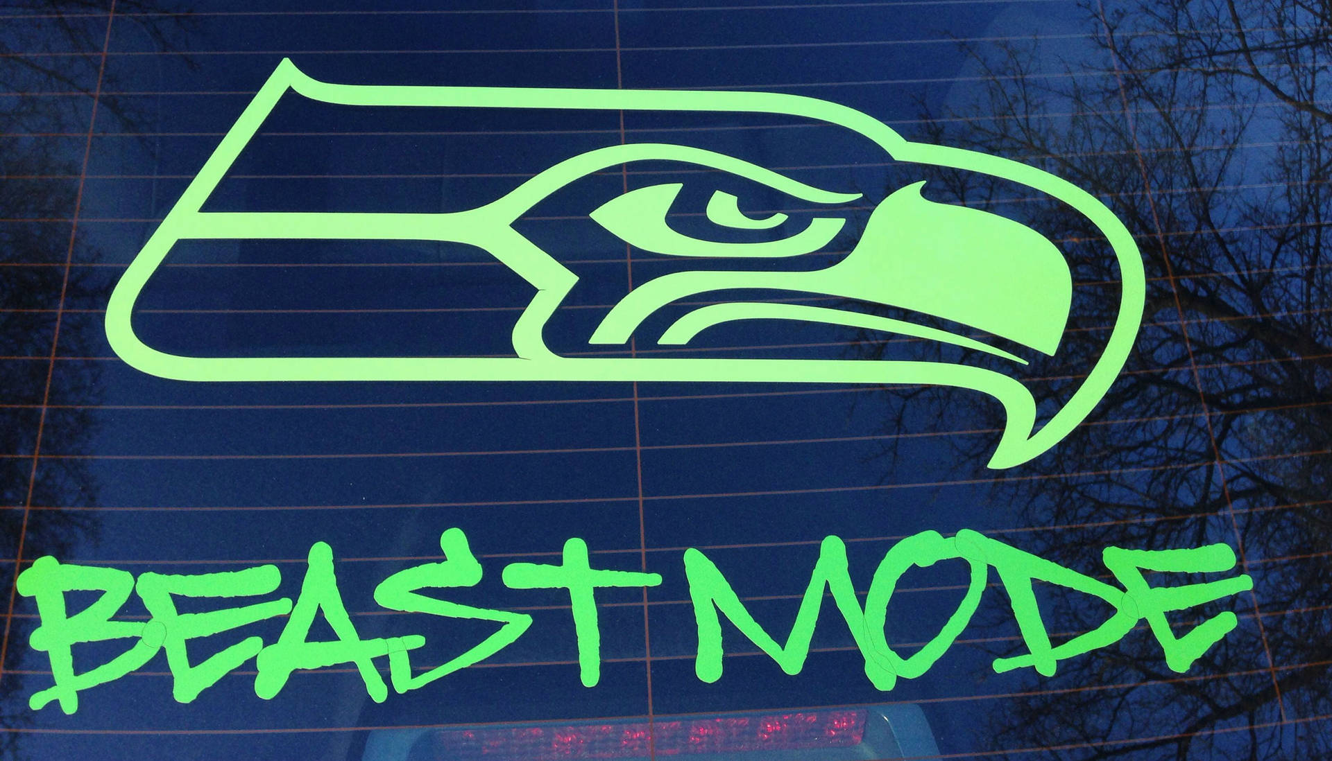 Beast Mode Neon Seattle Seahawks Background