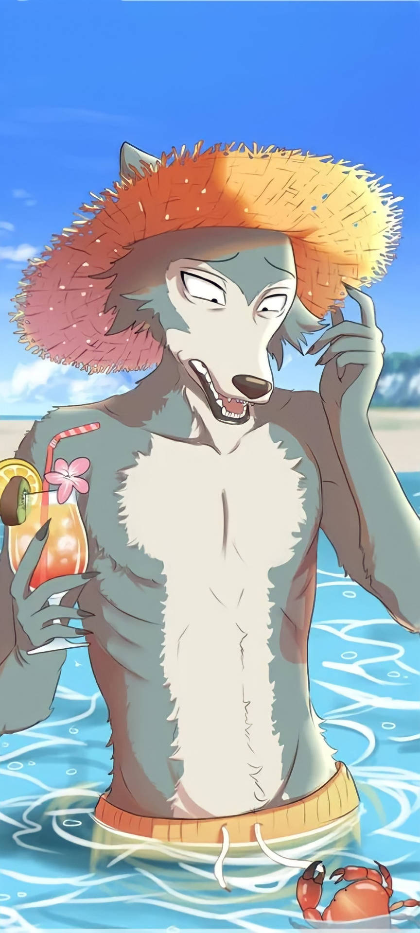 Beastars Legosi In Beach Background