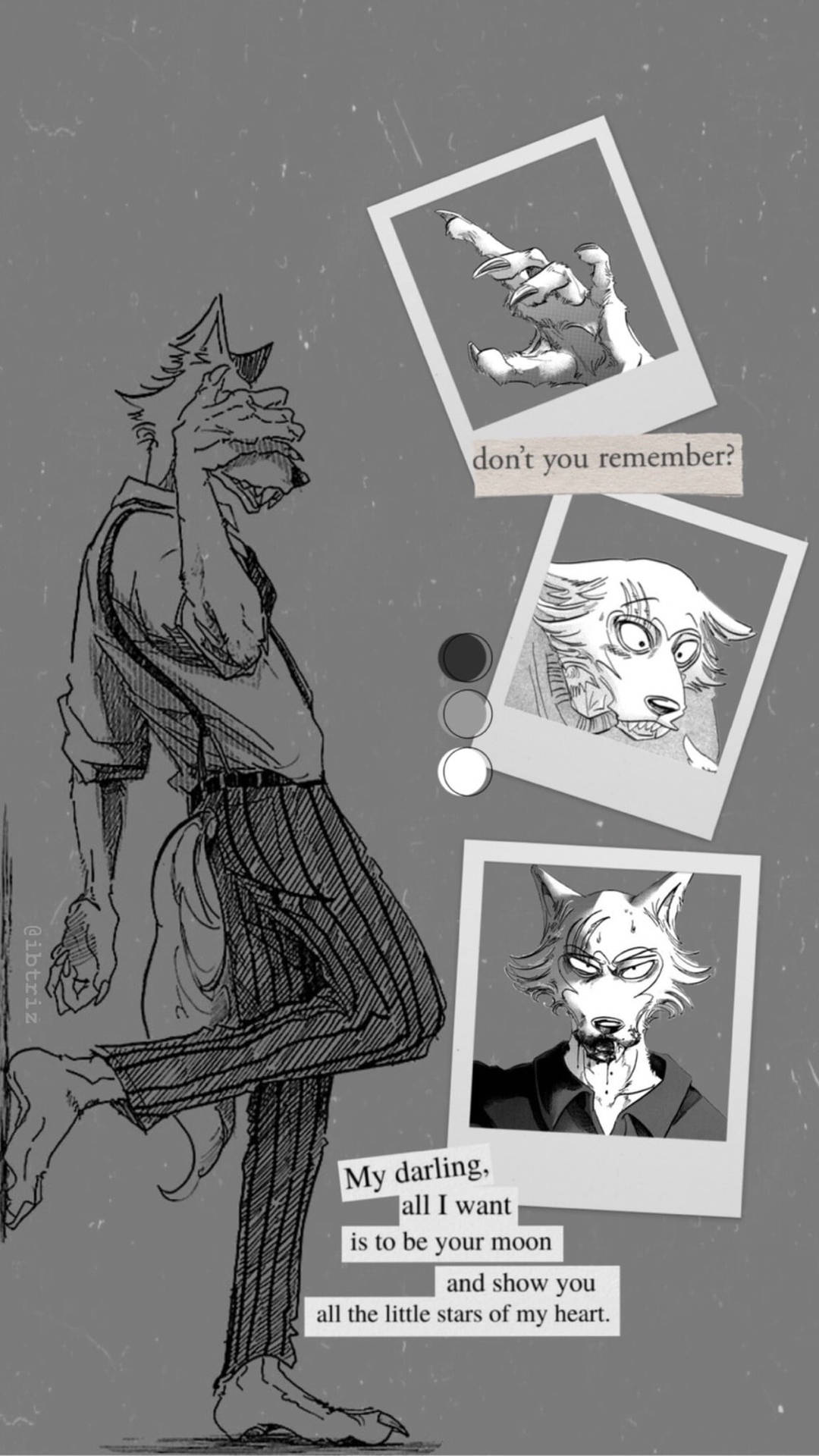 Beastars Legosi Quote Background