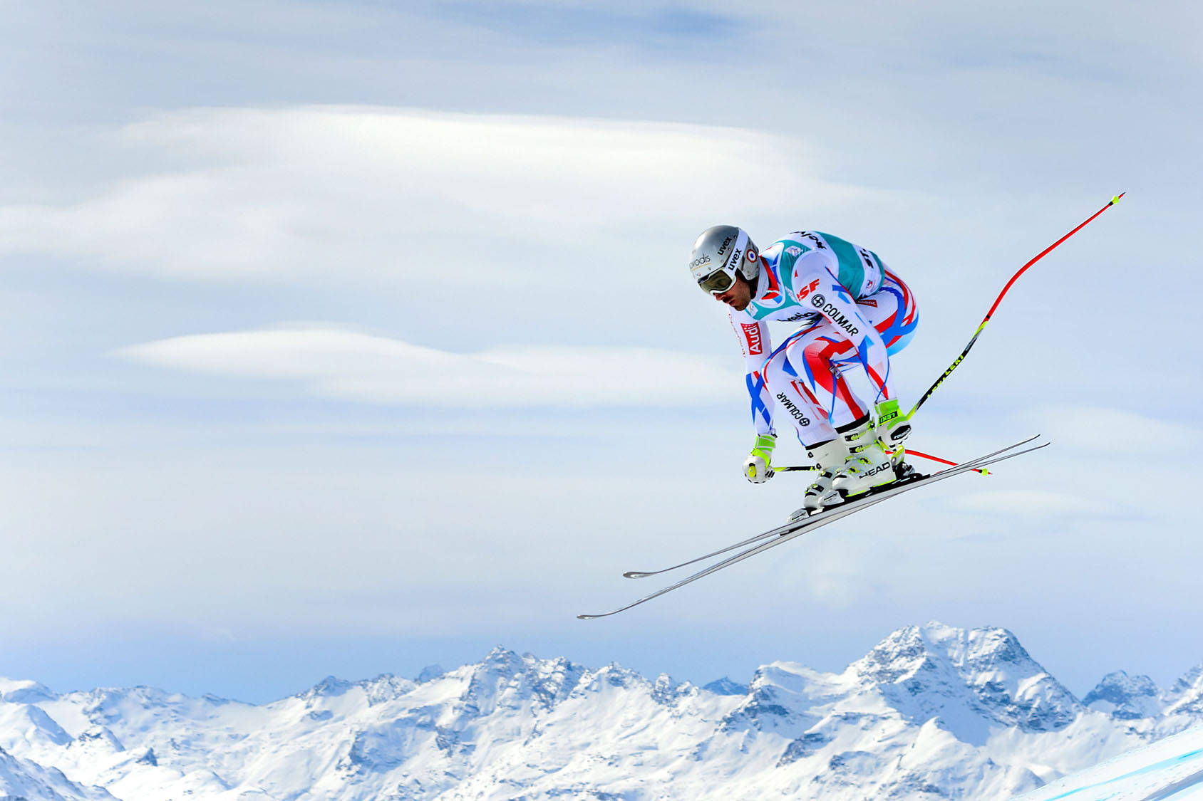 Beat Feuz Alpine Skiing Jumping Background