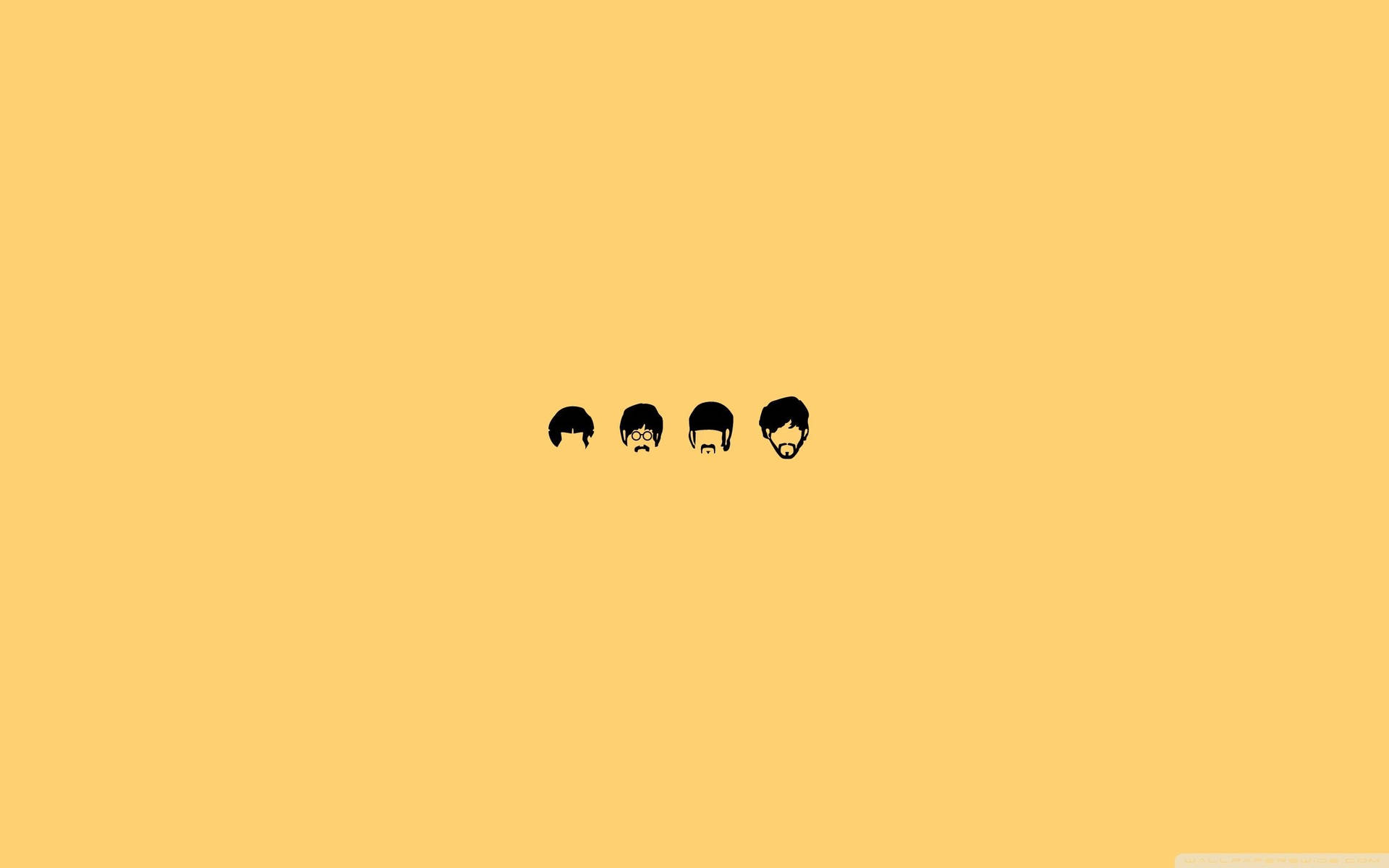 Beatles Minimalist Neon Yellow
