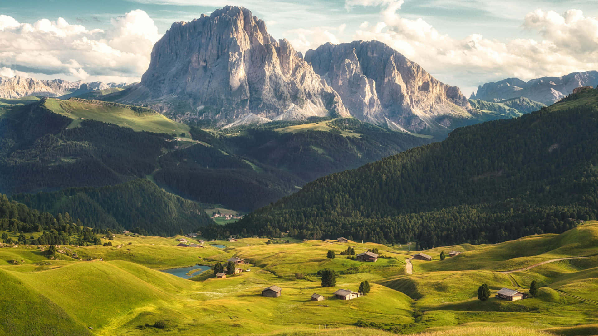 'beautiful 1920 X 1080 Nature Desktop Wallpaper Of Majestic Alpine Mountainscape' Background