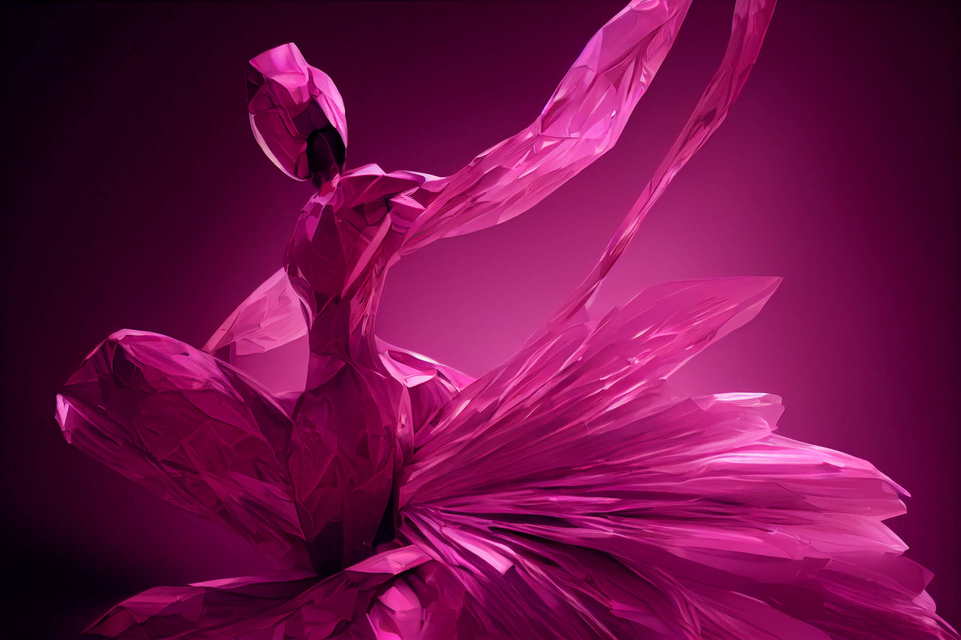 Beautiful 3d Magenta Abstract Art Background