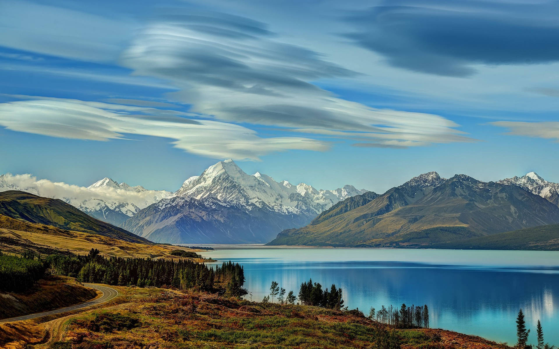 Beautiful Alpine Sky Background