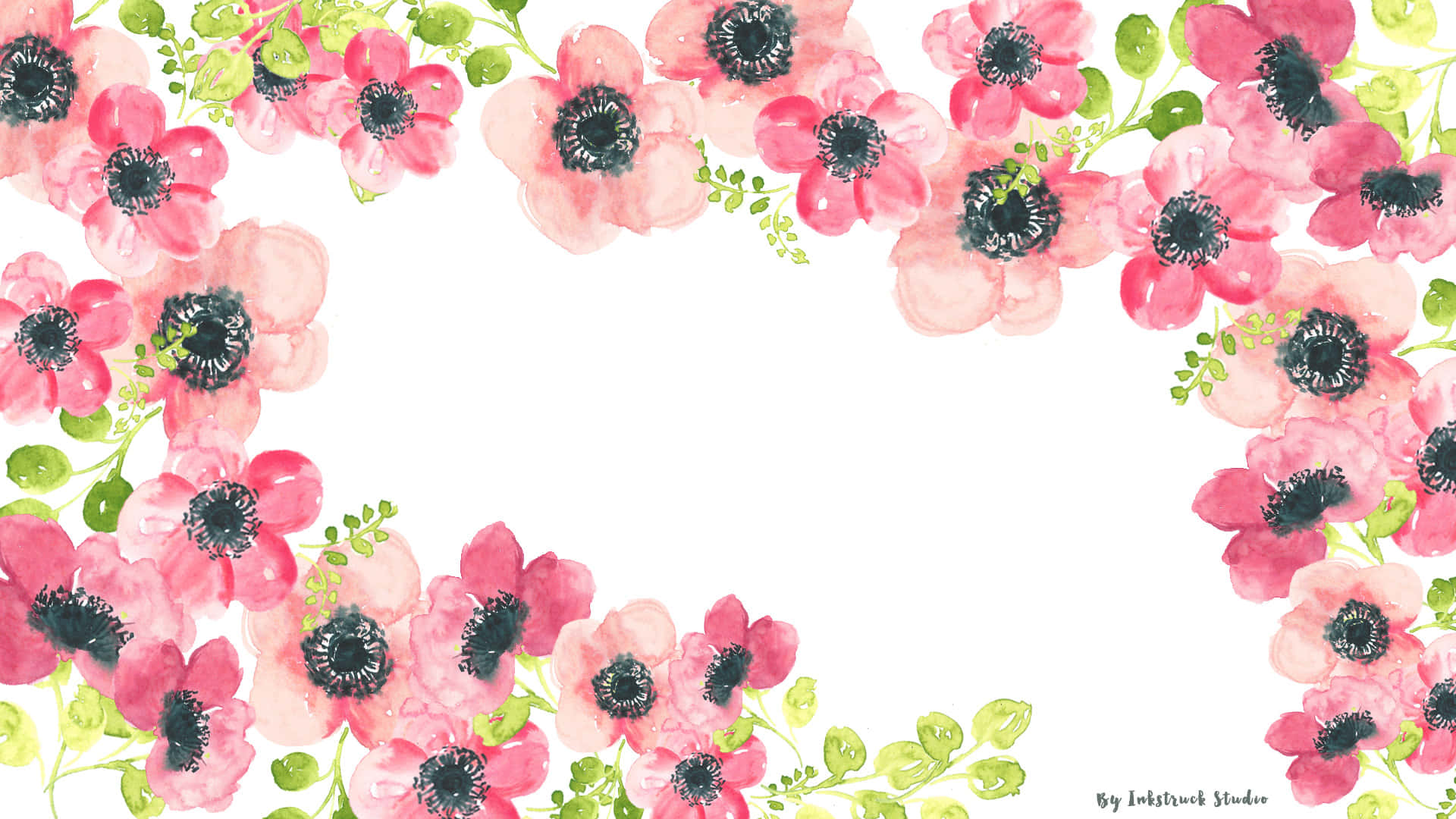 Beautiful And Vibrant Watercolor Floral Painting Background