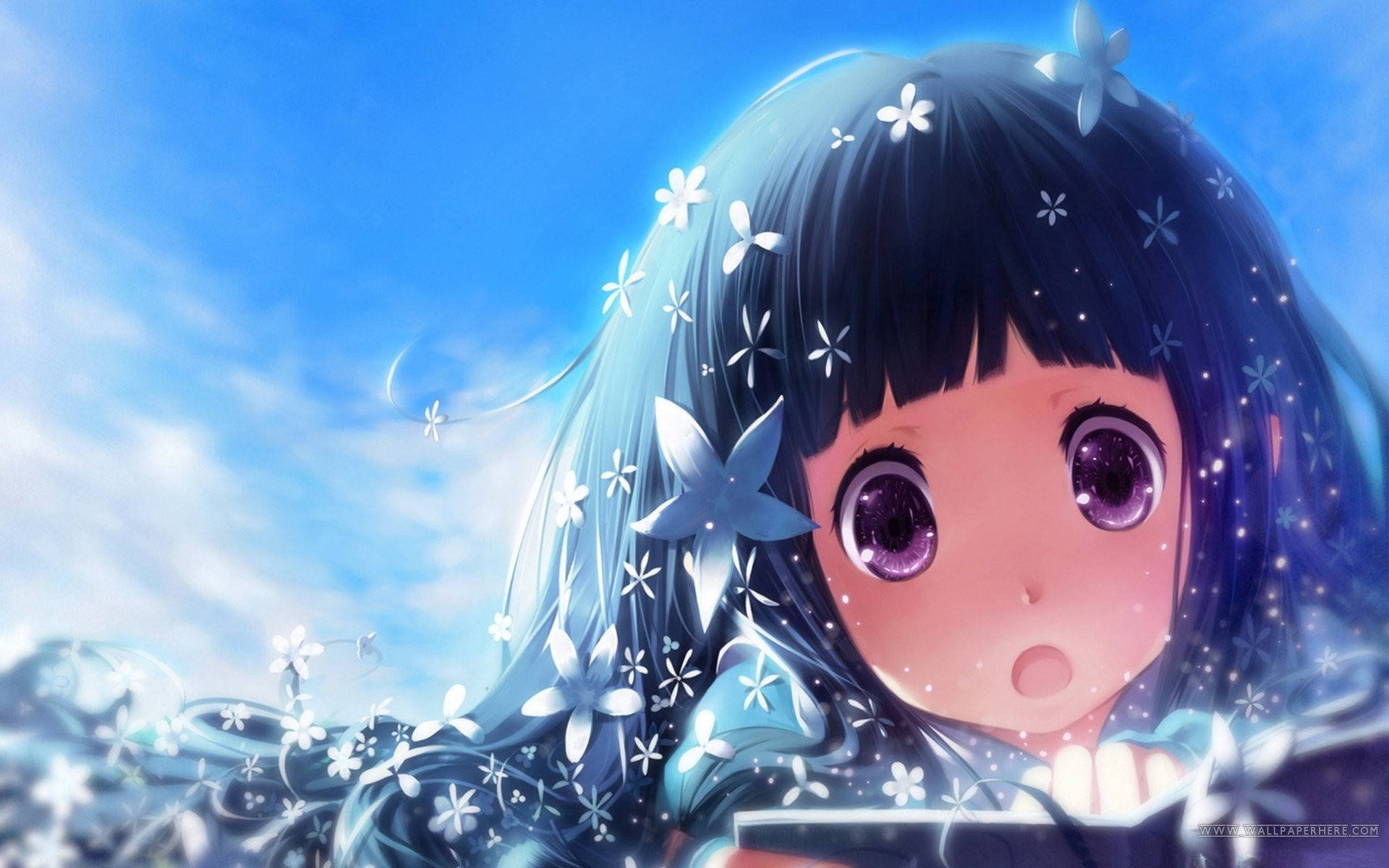Beautiful Anime Flower Fairy Background