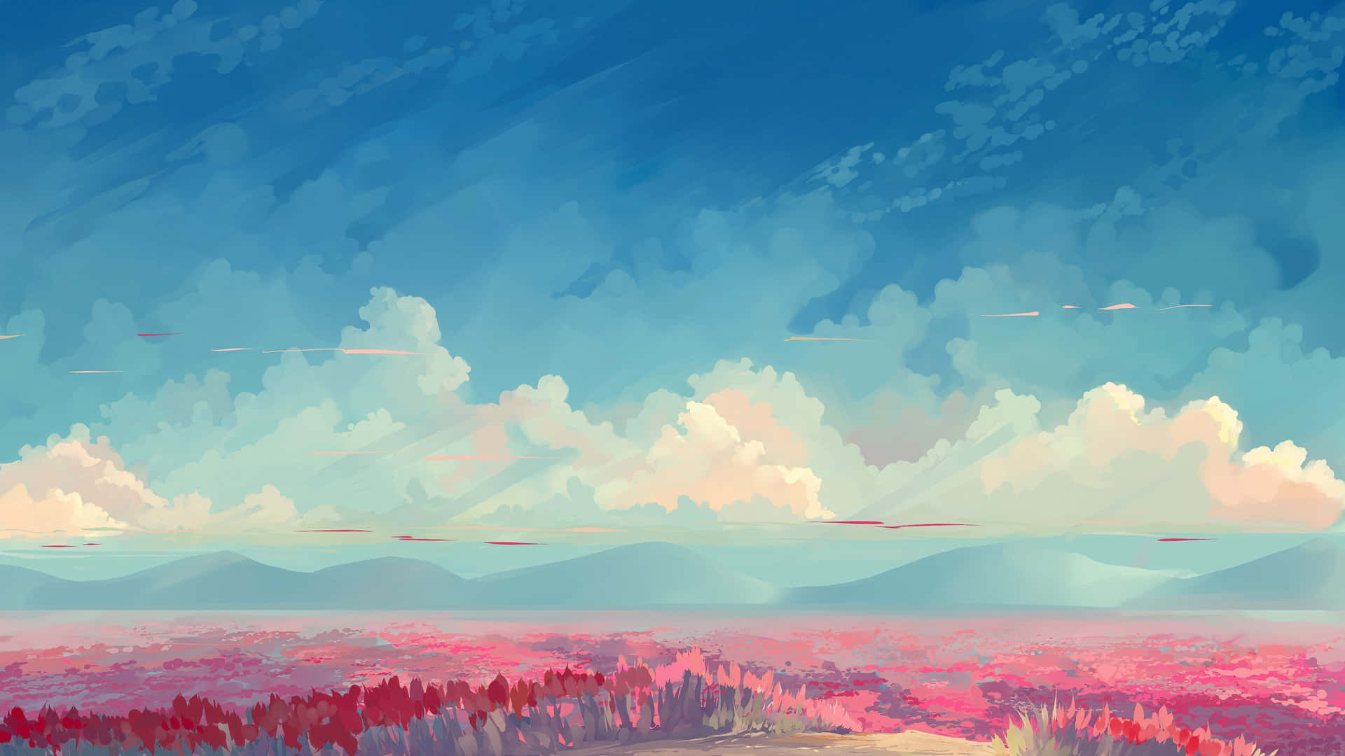 Beautiful Anime Scenery Painting Background