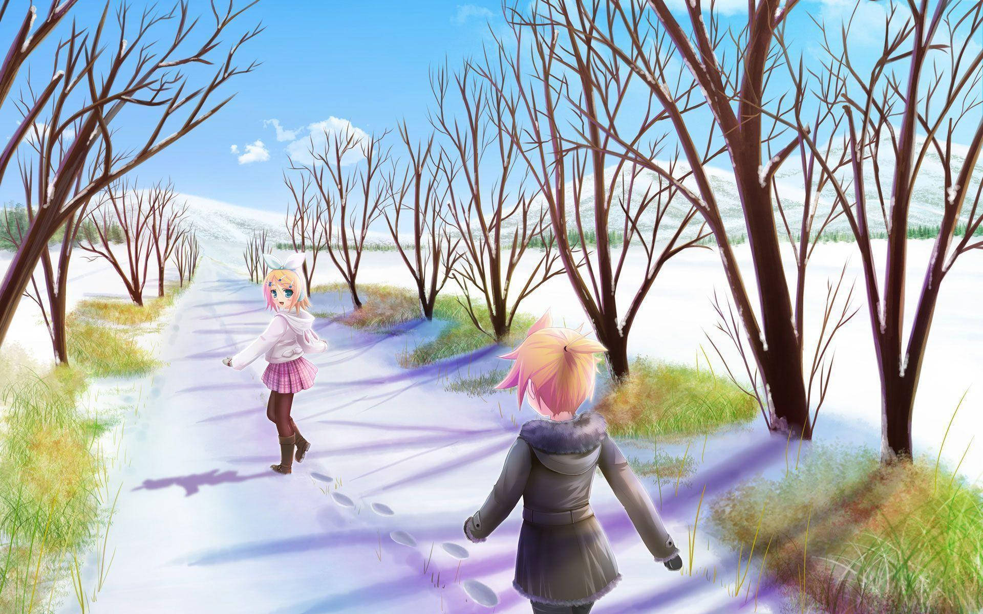 Beautiful Anime Snow Field