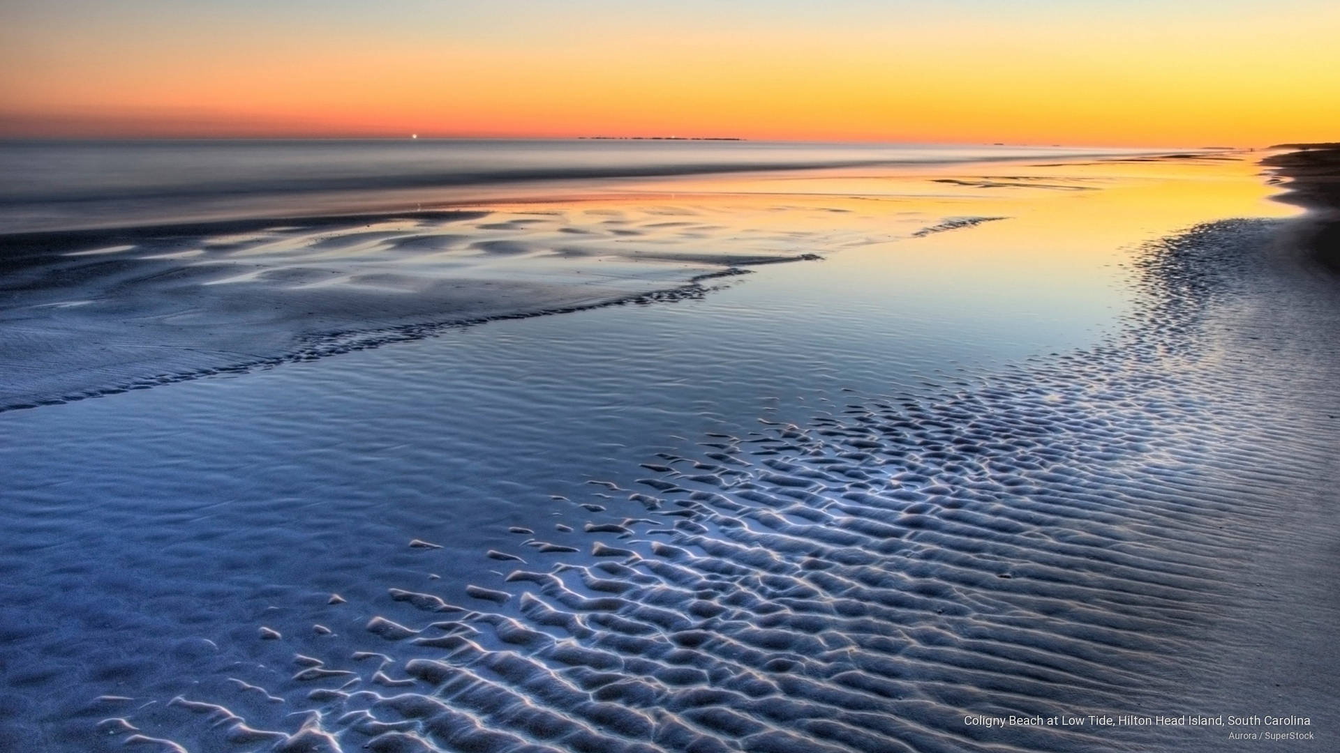 Beautiful Beach In South Carolina Background