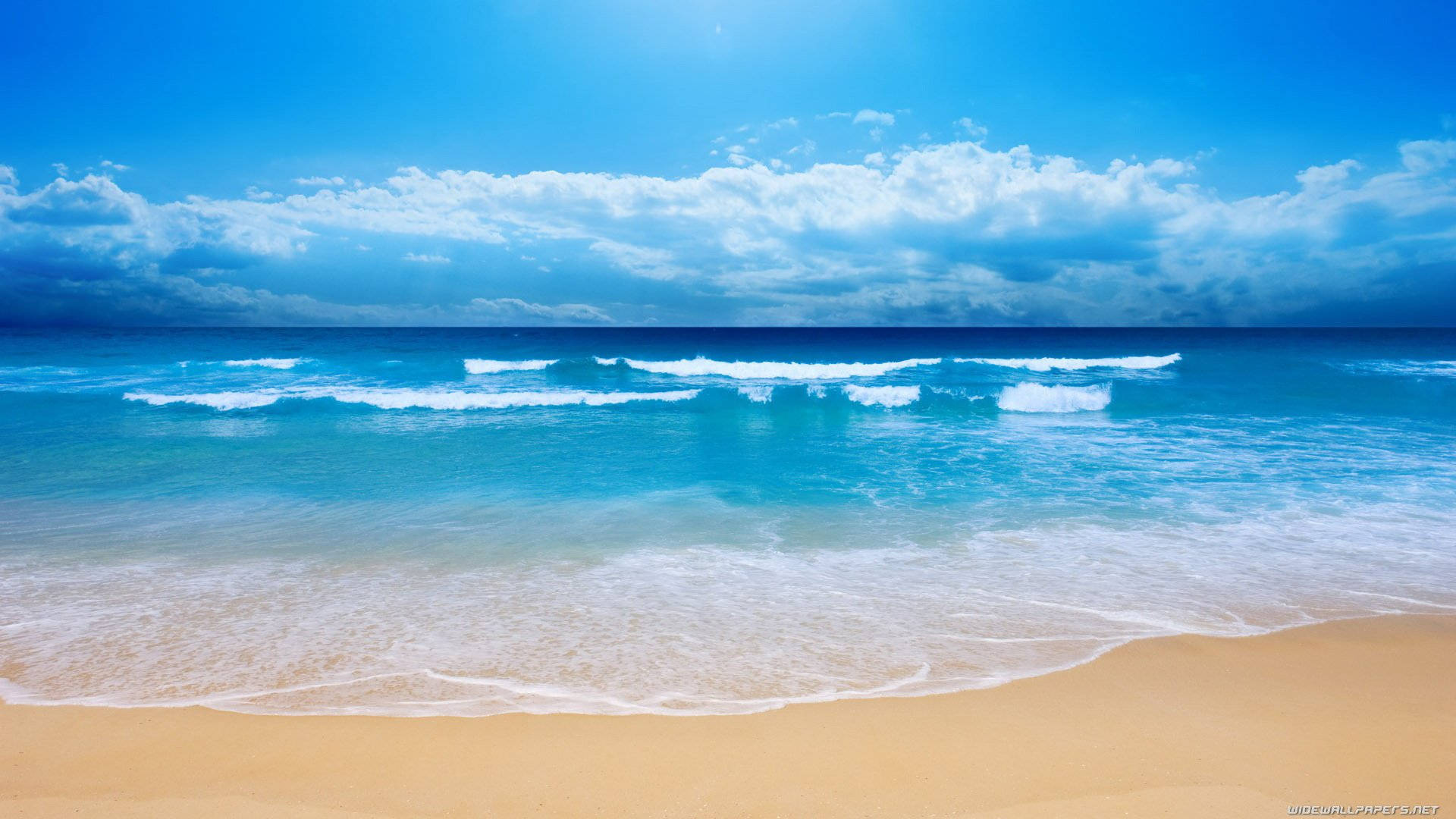 Beautiful Beach With Beige Sands Background