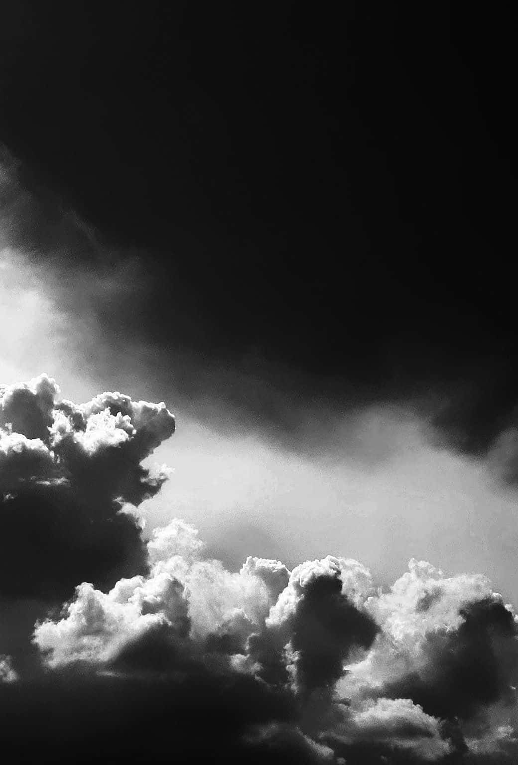 Beautiful Black And White Clouds Background