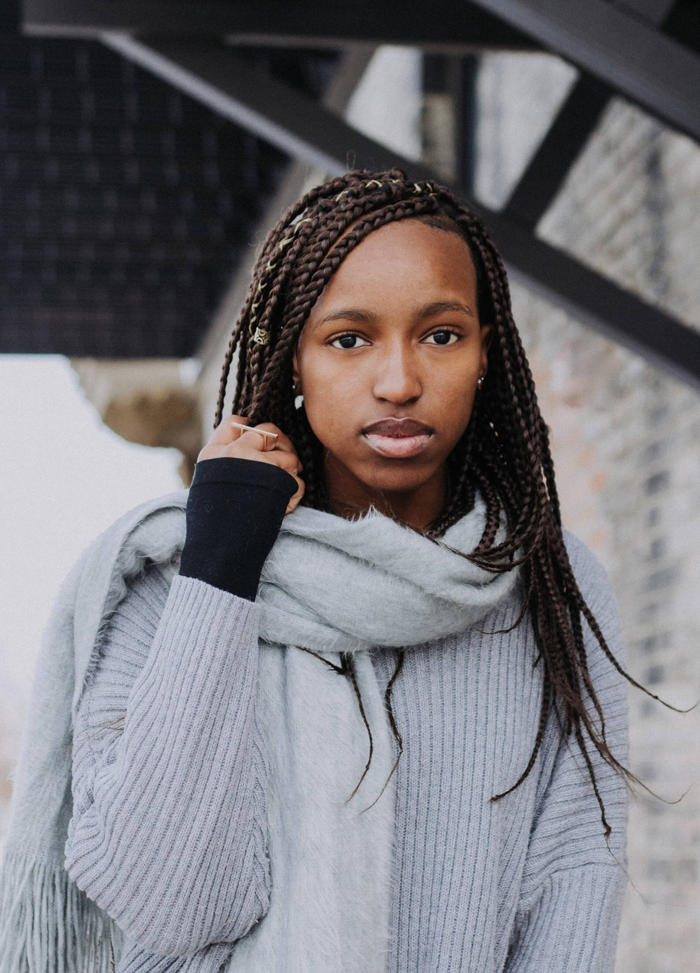 Beautiful Black Teenage Girl Portrait