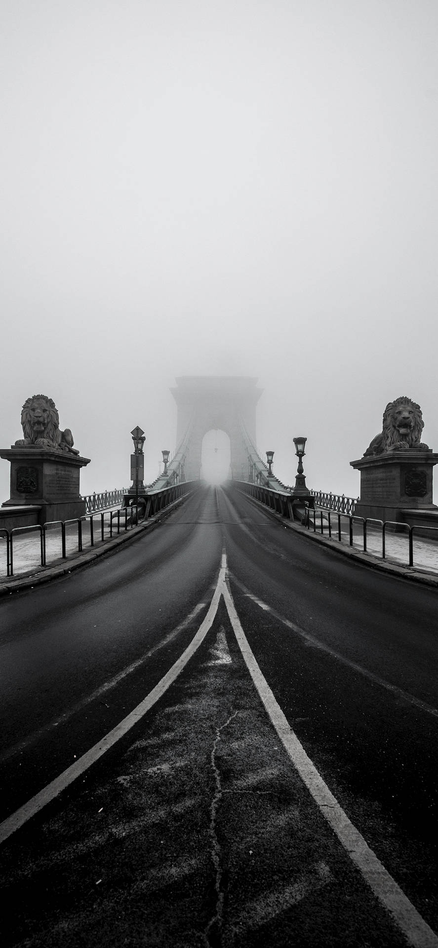 Beautiful Black White Iphone Széchenyi Chain Bridge Background