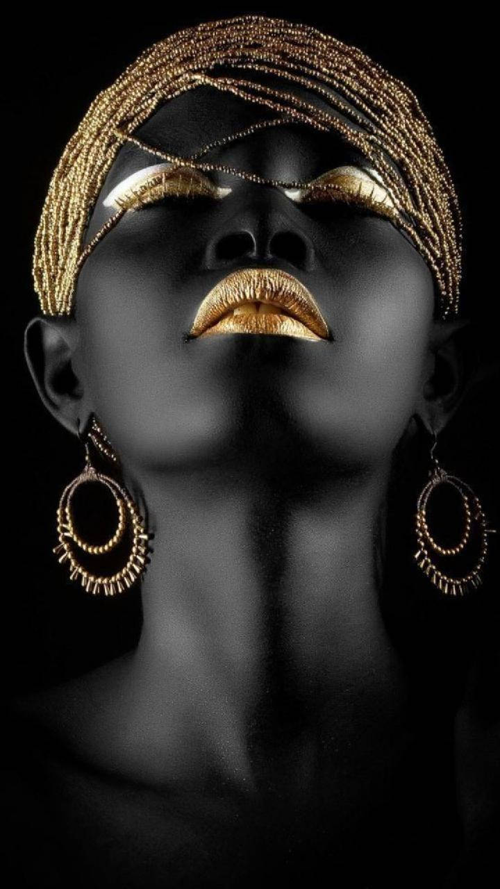 Beautiful Black Woman Beaded Head Accessories