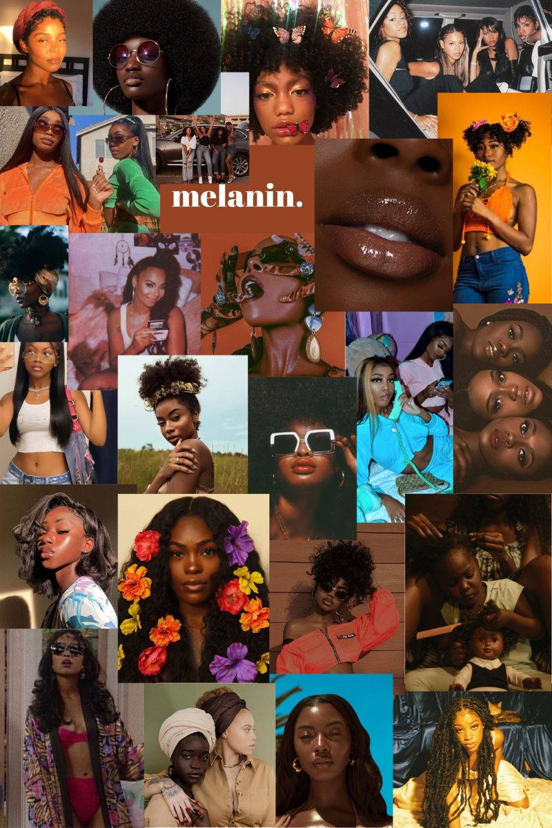 Beautiful Black Woman Photo Montage Background