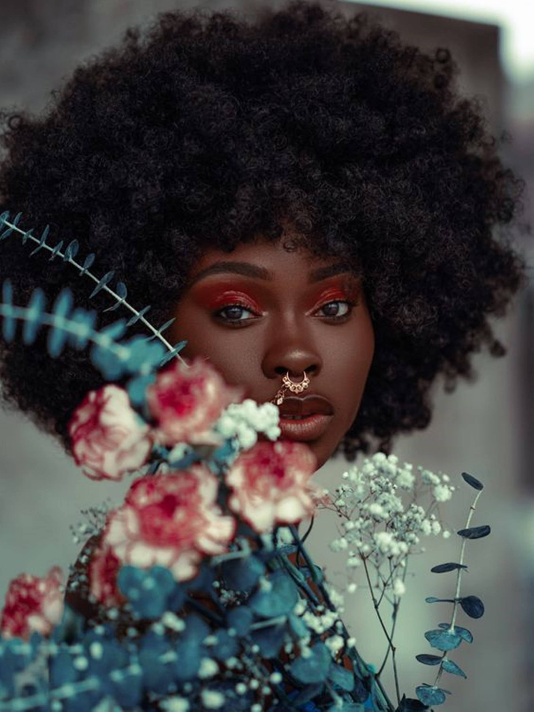 Beautiful Black Woman Red Aesthetic