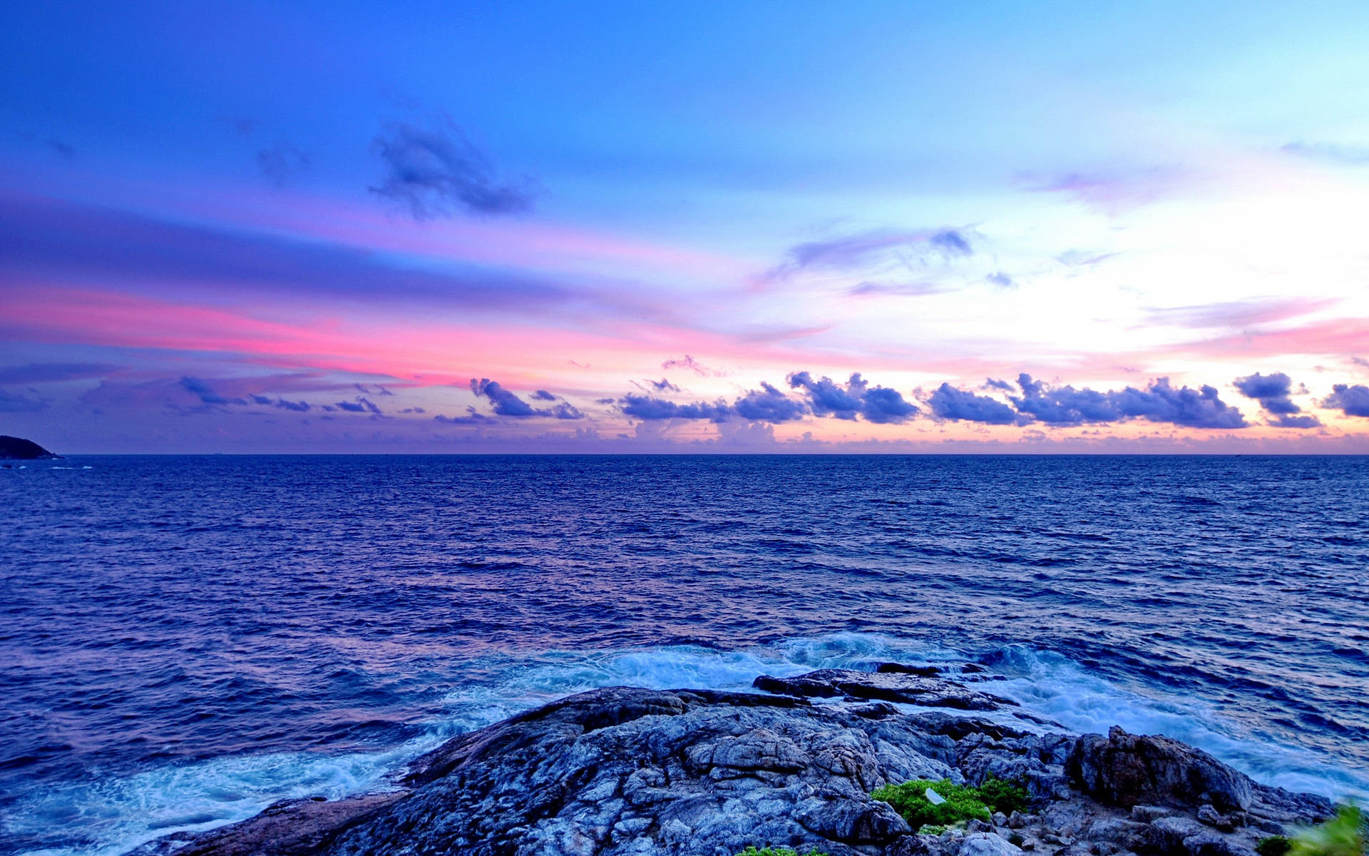 Beautiful Blue And Pink Sunset