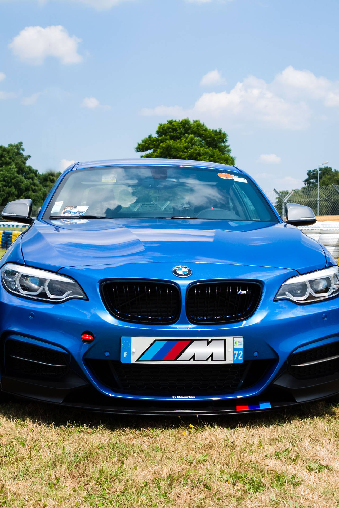 Beautiful Blue Bmw In A Race Track