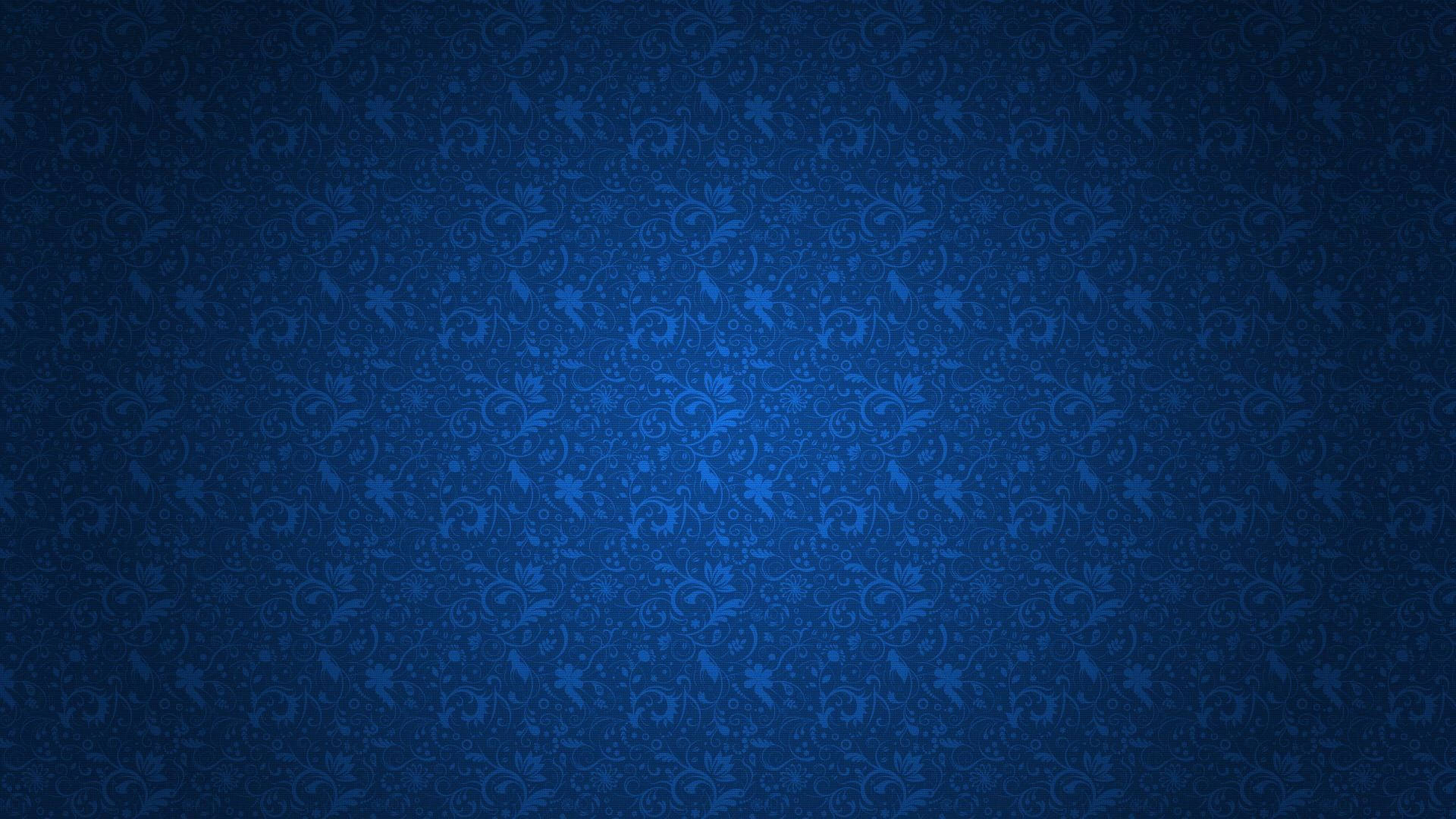 Beautiful Blue Plant Scrolls Pattern Background