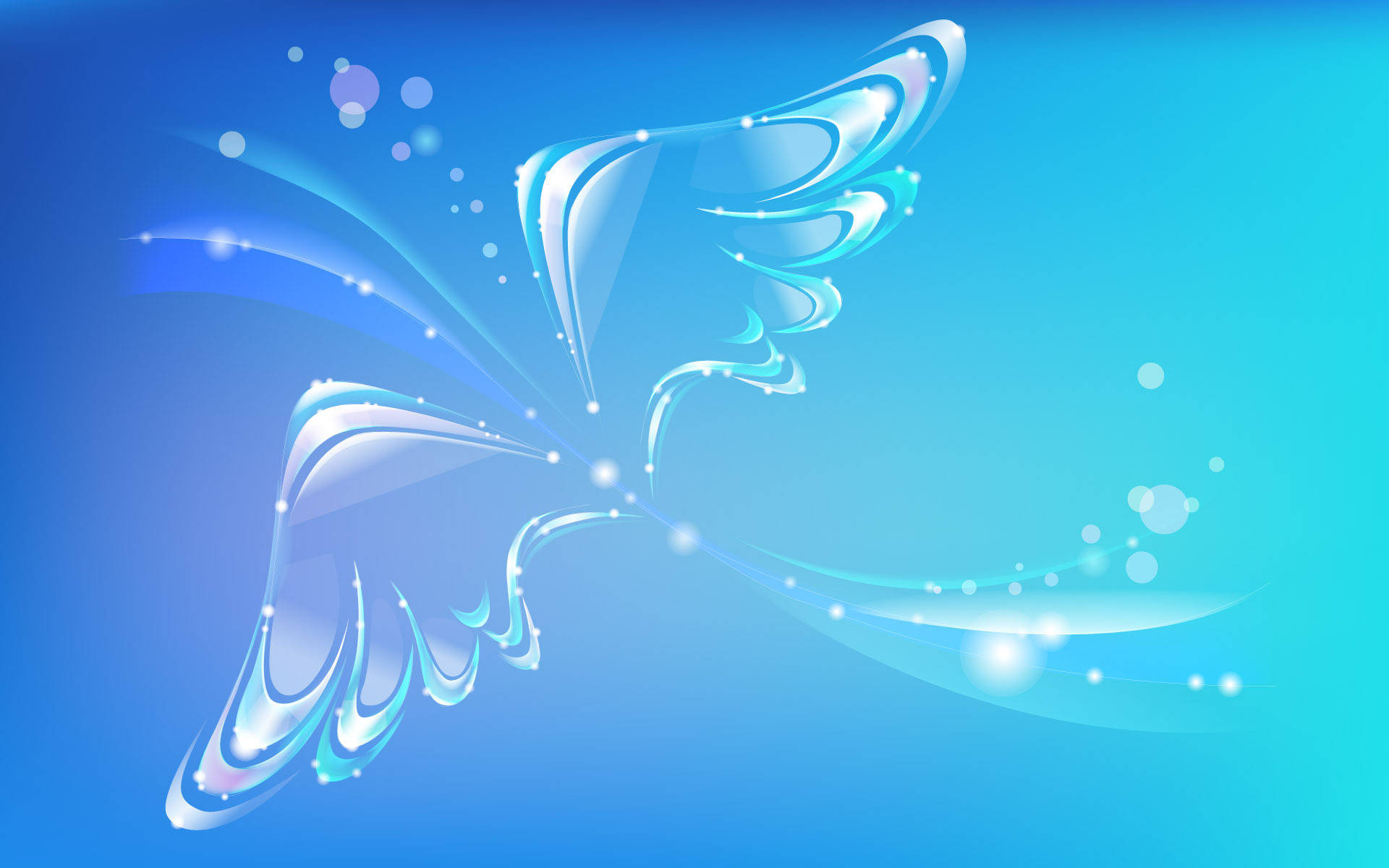Beautiful Blue Wing Abstract Art Background
