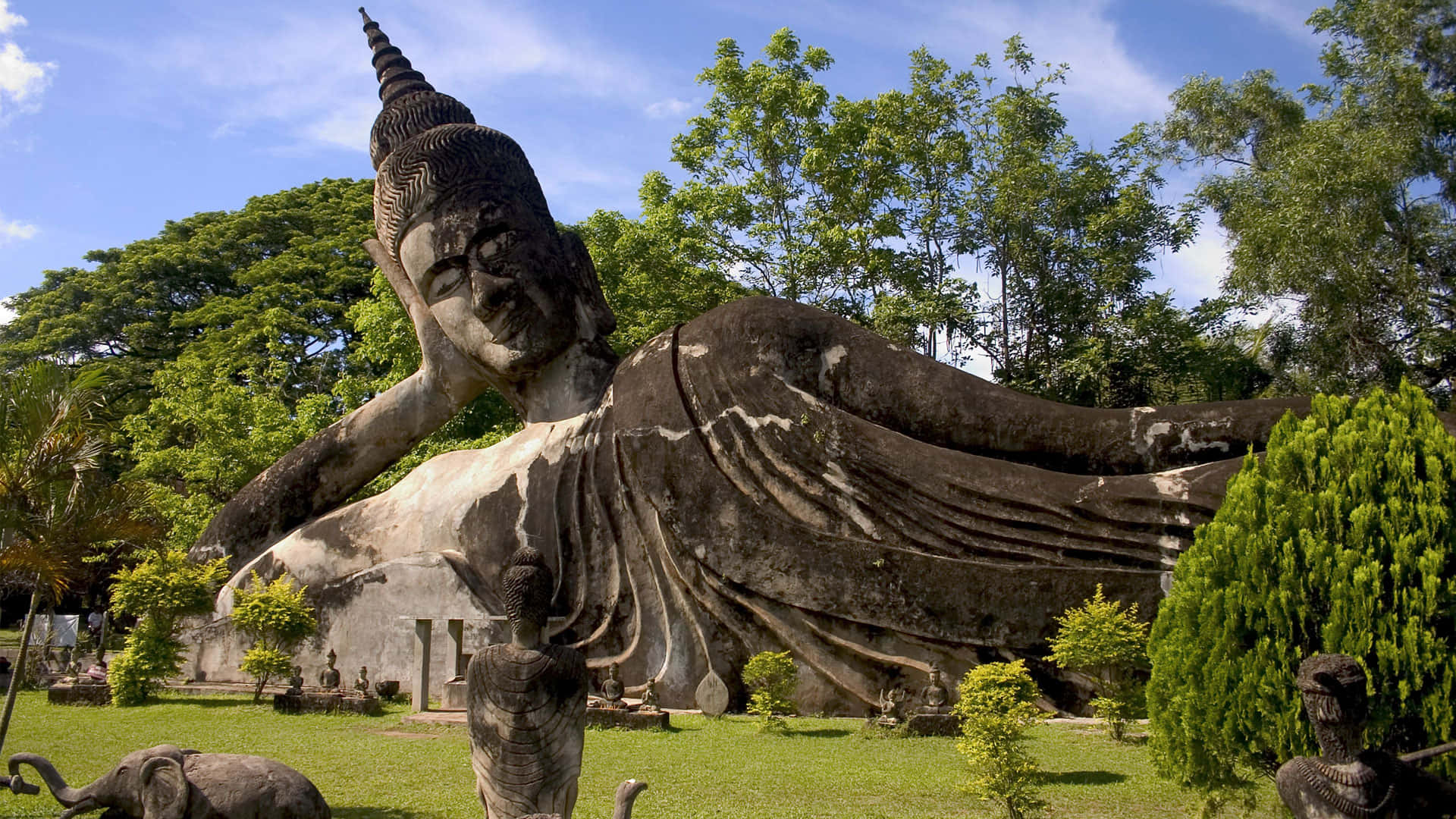Beautiful Buddha Park In Vientiane