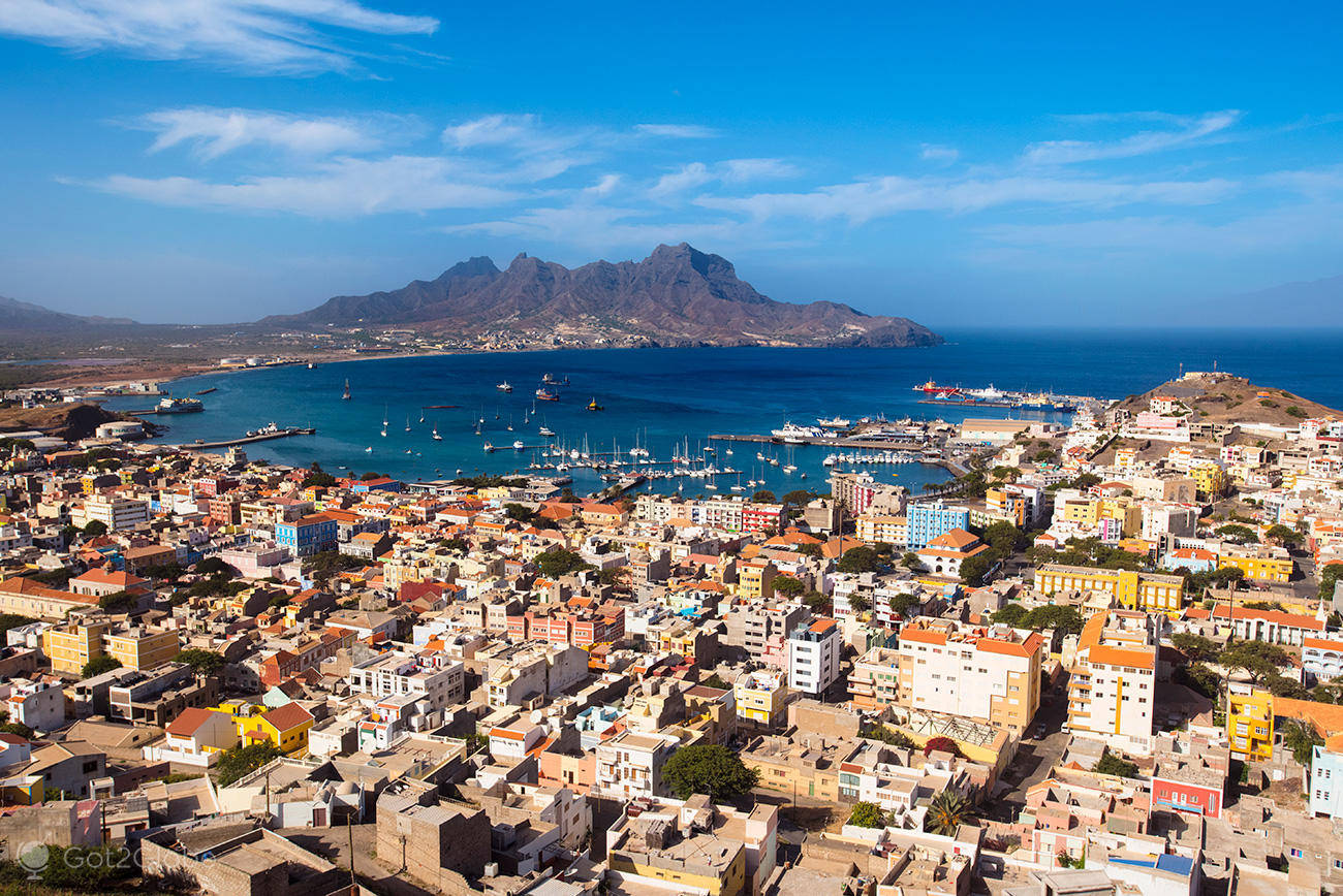 Beautiful Cape Verde Aerial View Background