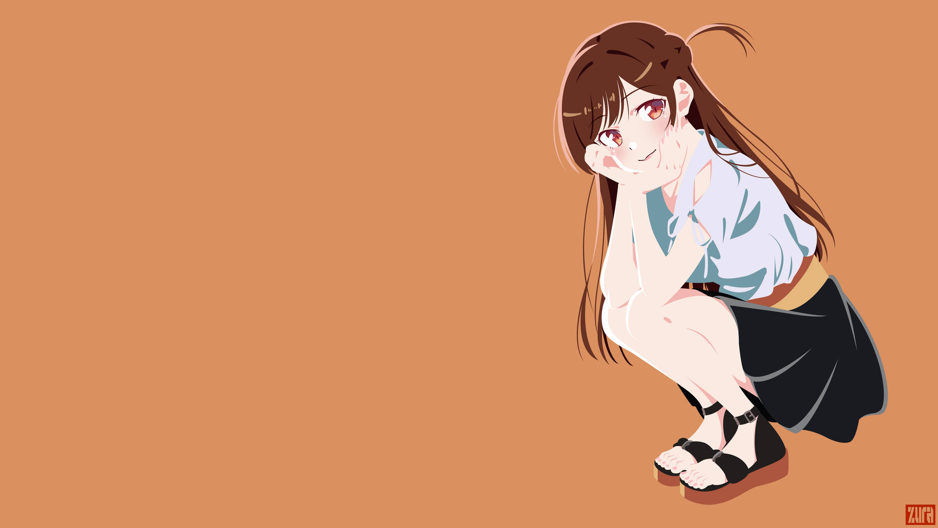 Beautiful Chizuru From Rent A Girlfriend Anime Series Background